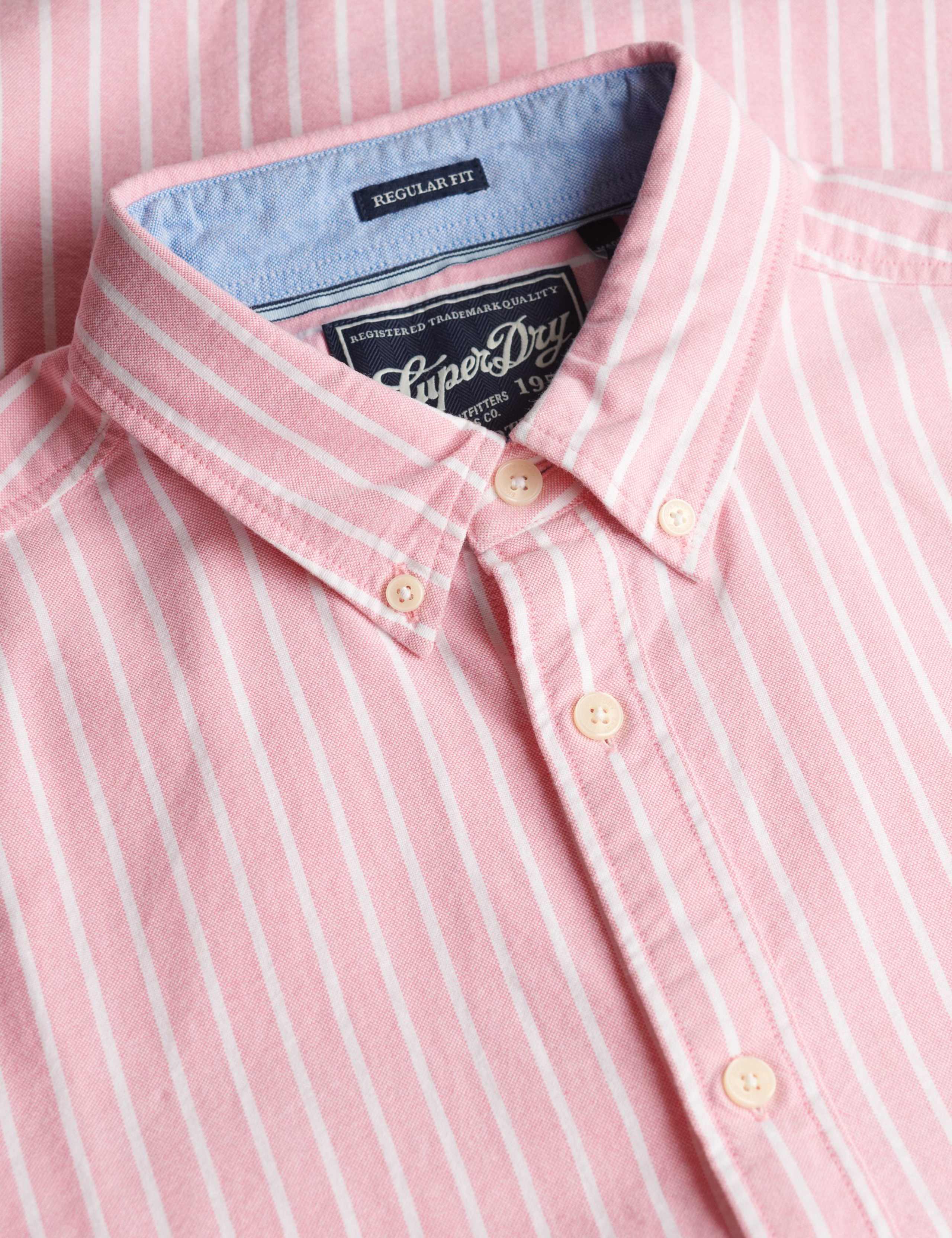 Relaxed Fit Striped Short Sleeve Oxford Shirt 6 of 6