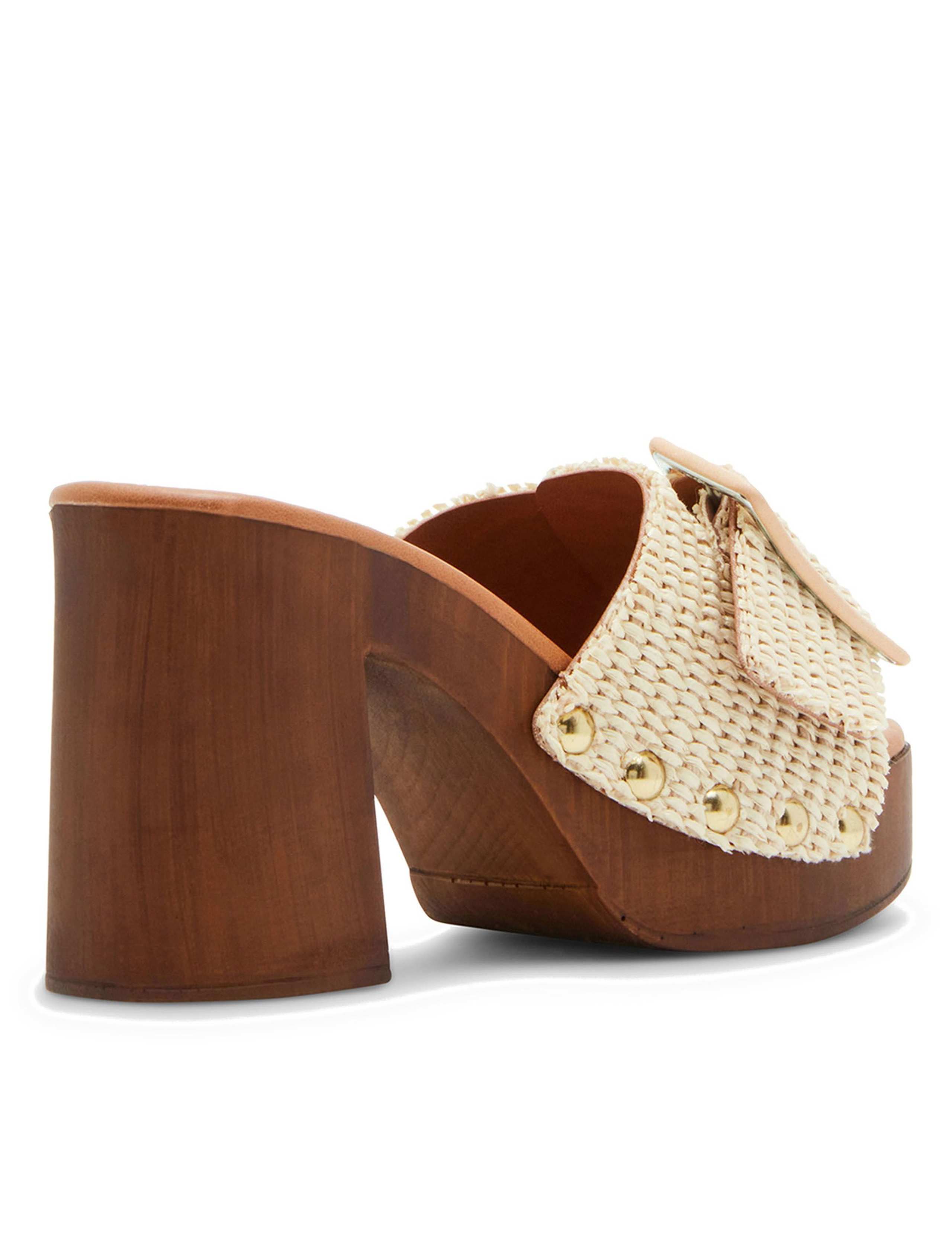 Marlena Raffia Block Heel Sliders 2 of 6