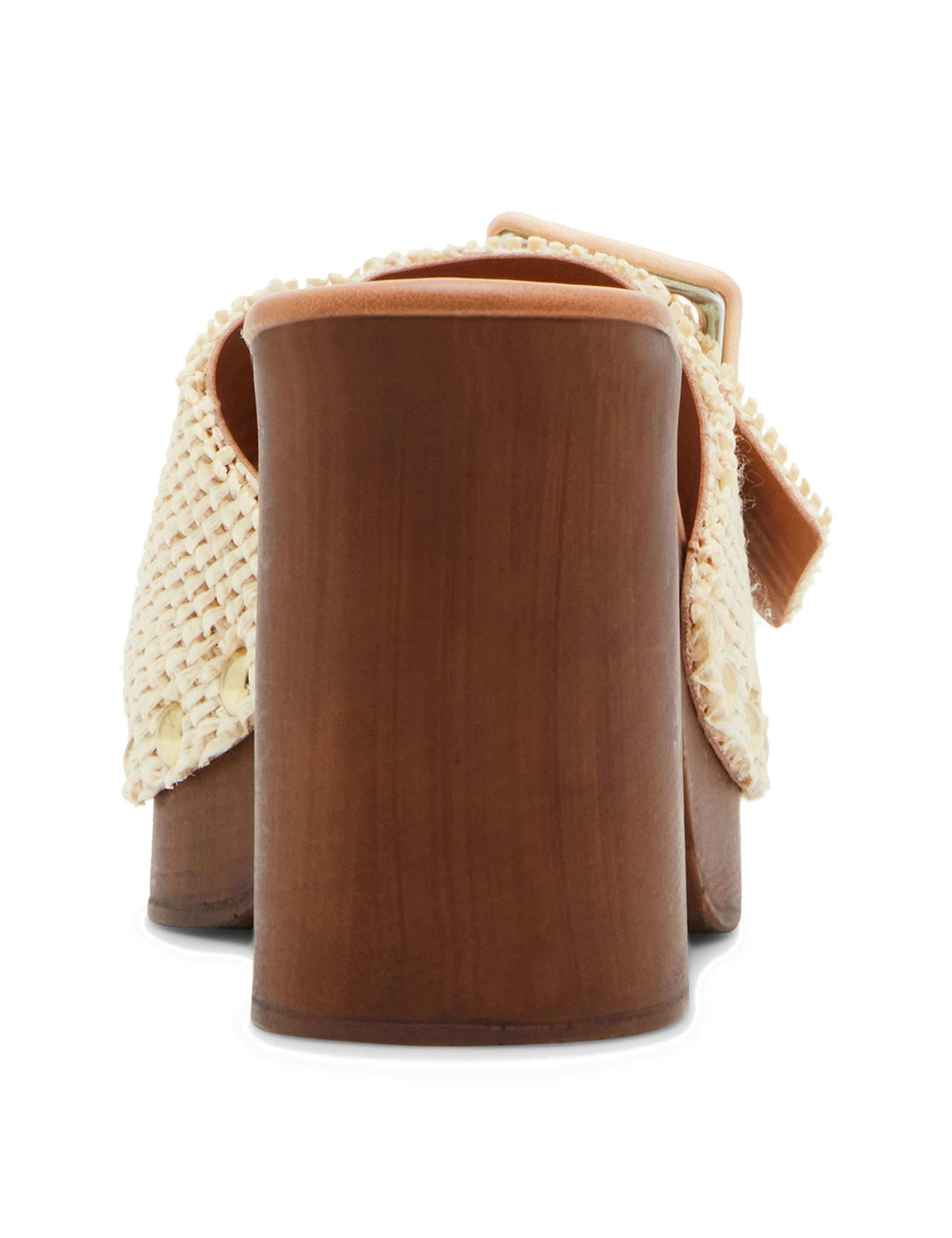 Marlena Raffia Block Heel Sliders 3 of 6