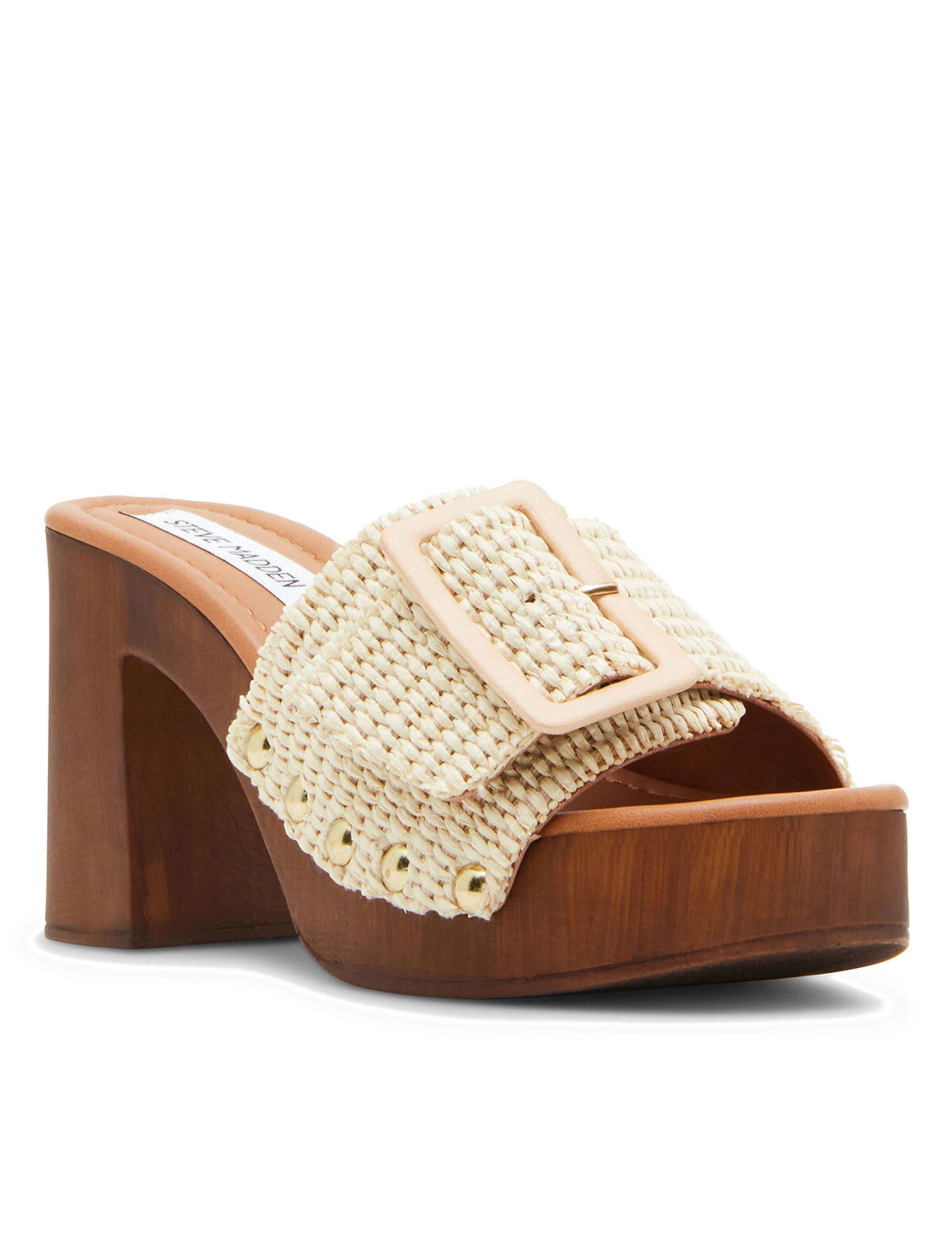 Marlena Raffia Block Heel Sliders 4 of 6