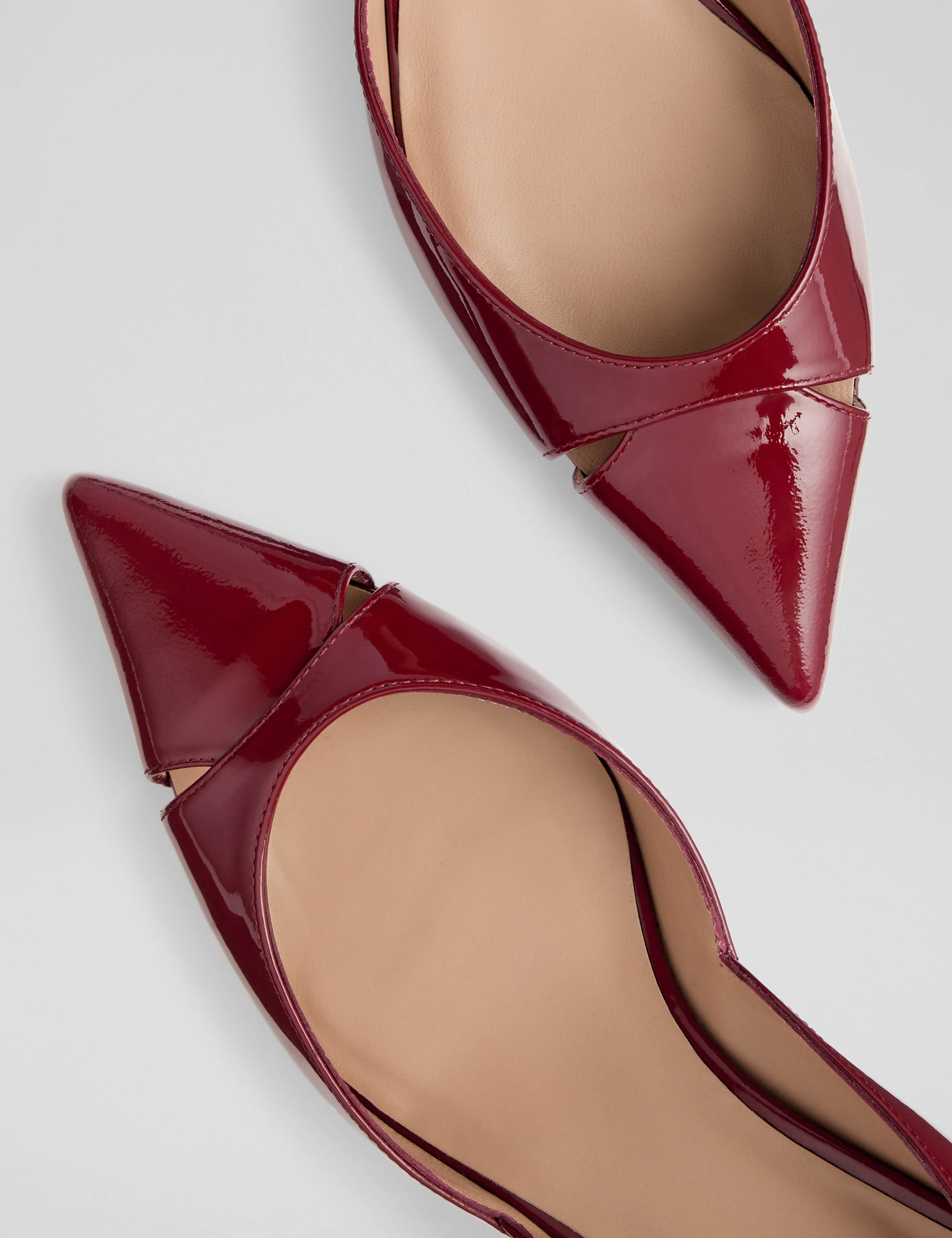Patent Leather Cut Out Pointed Court Shoes 4 of 4