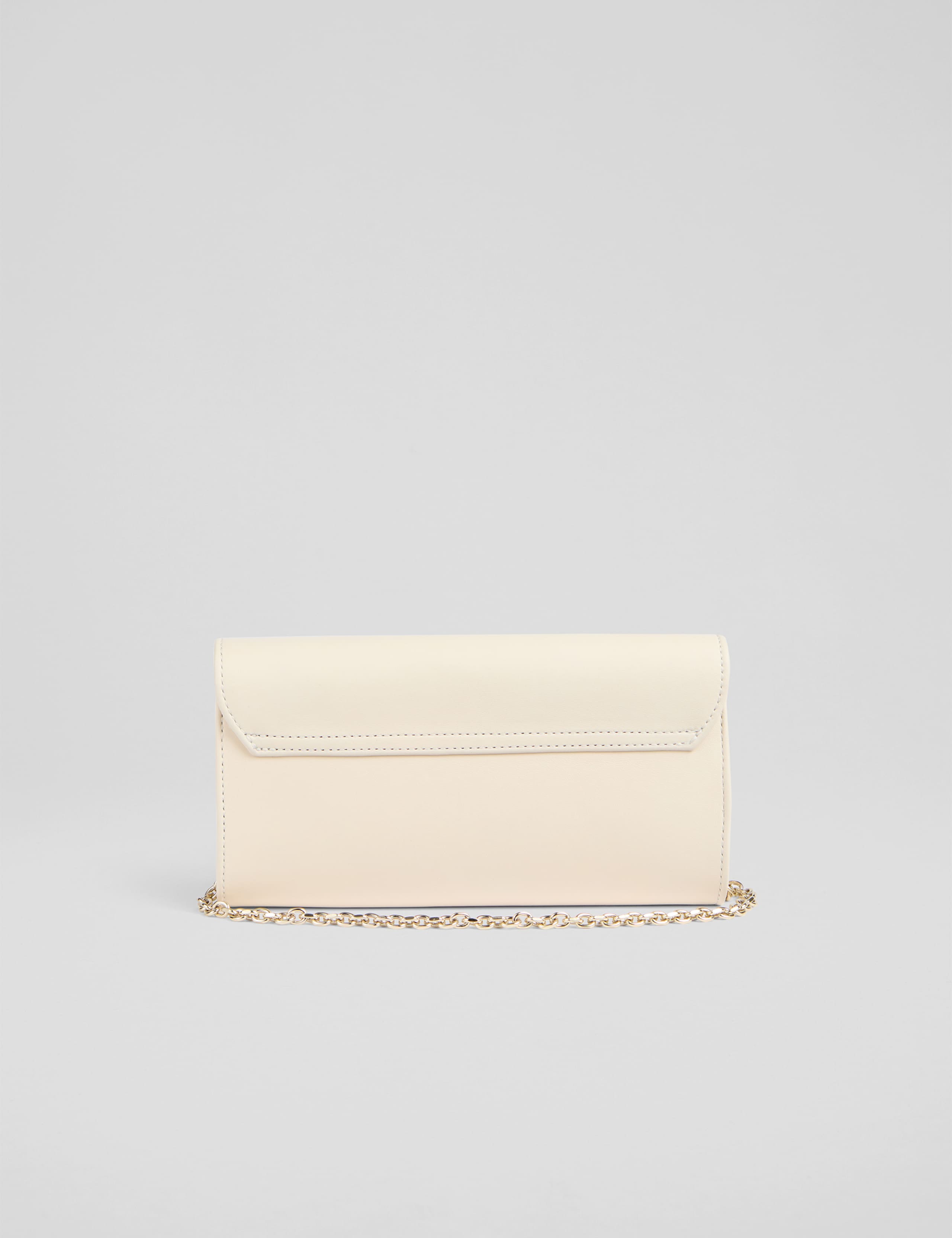 Leather Chain Strap Curve Clutch Bag 2 of 3