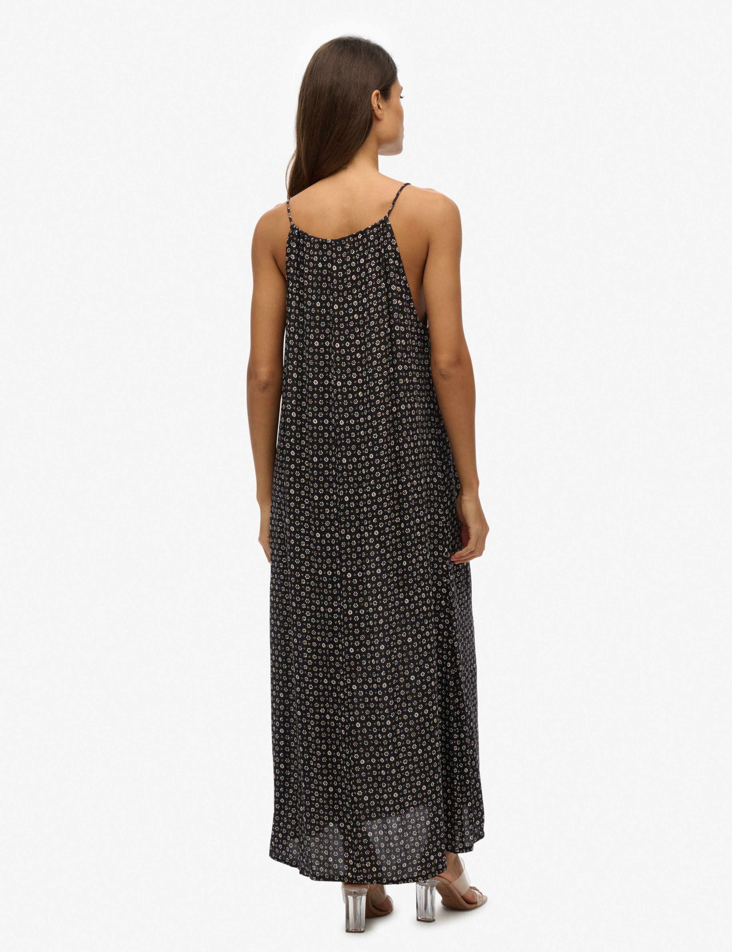 Floral V-Neck Strappy Maxi Beach Dress 4 of 8