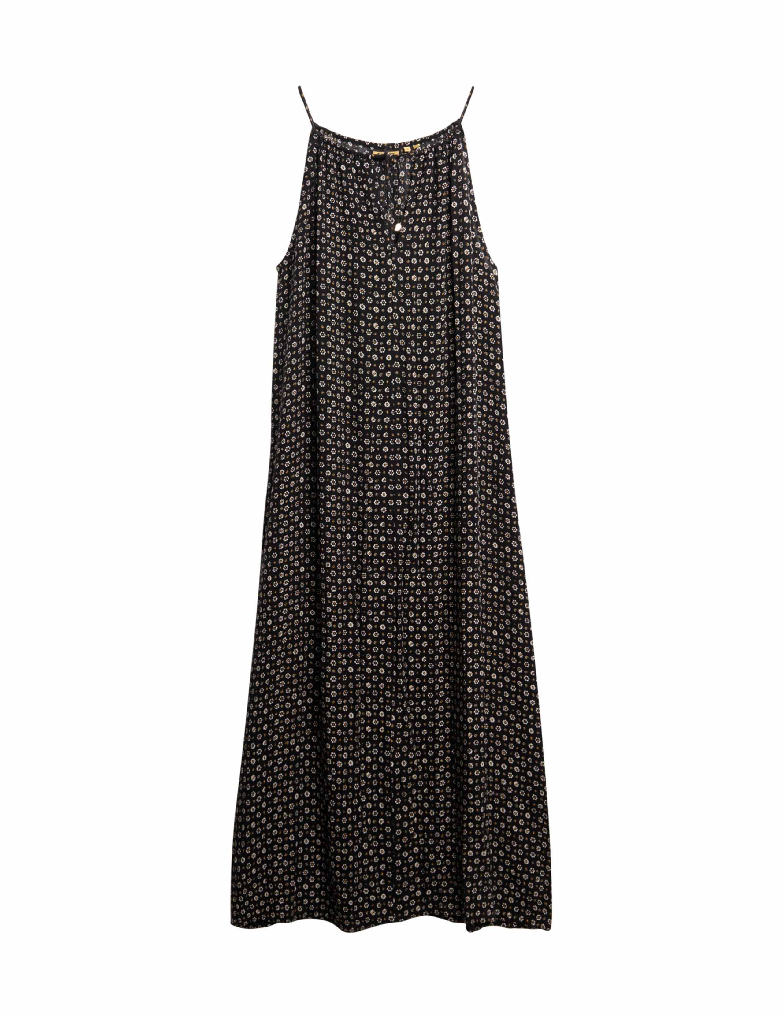 Floral V-Neck Strappy Maxi Beach Dress 8 of 8