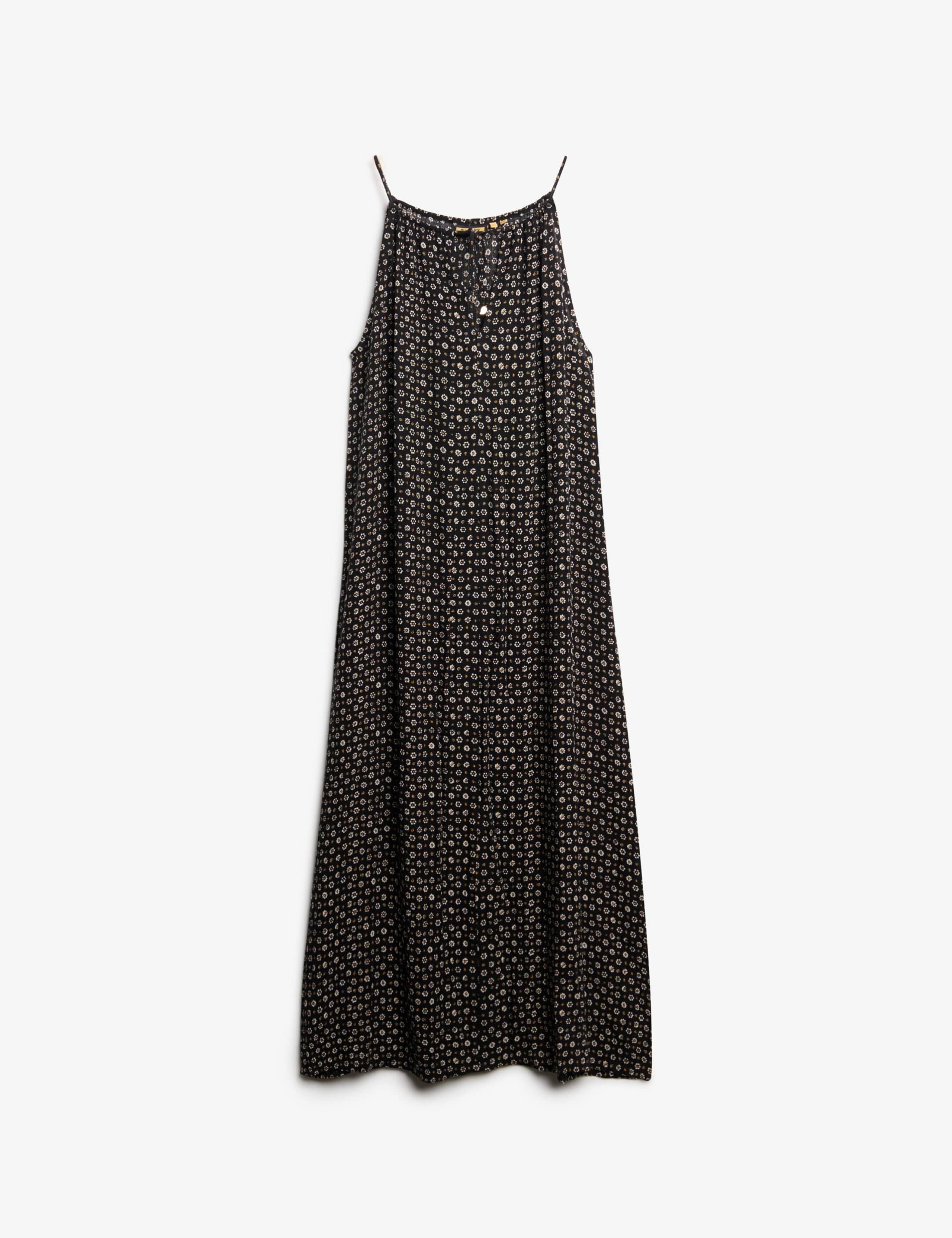Floral V-Neck Strappy Maxi Beach Dress 2 of 8