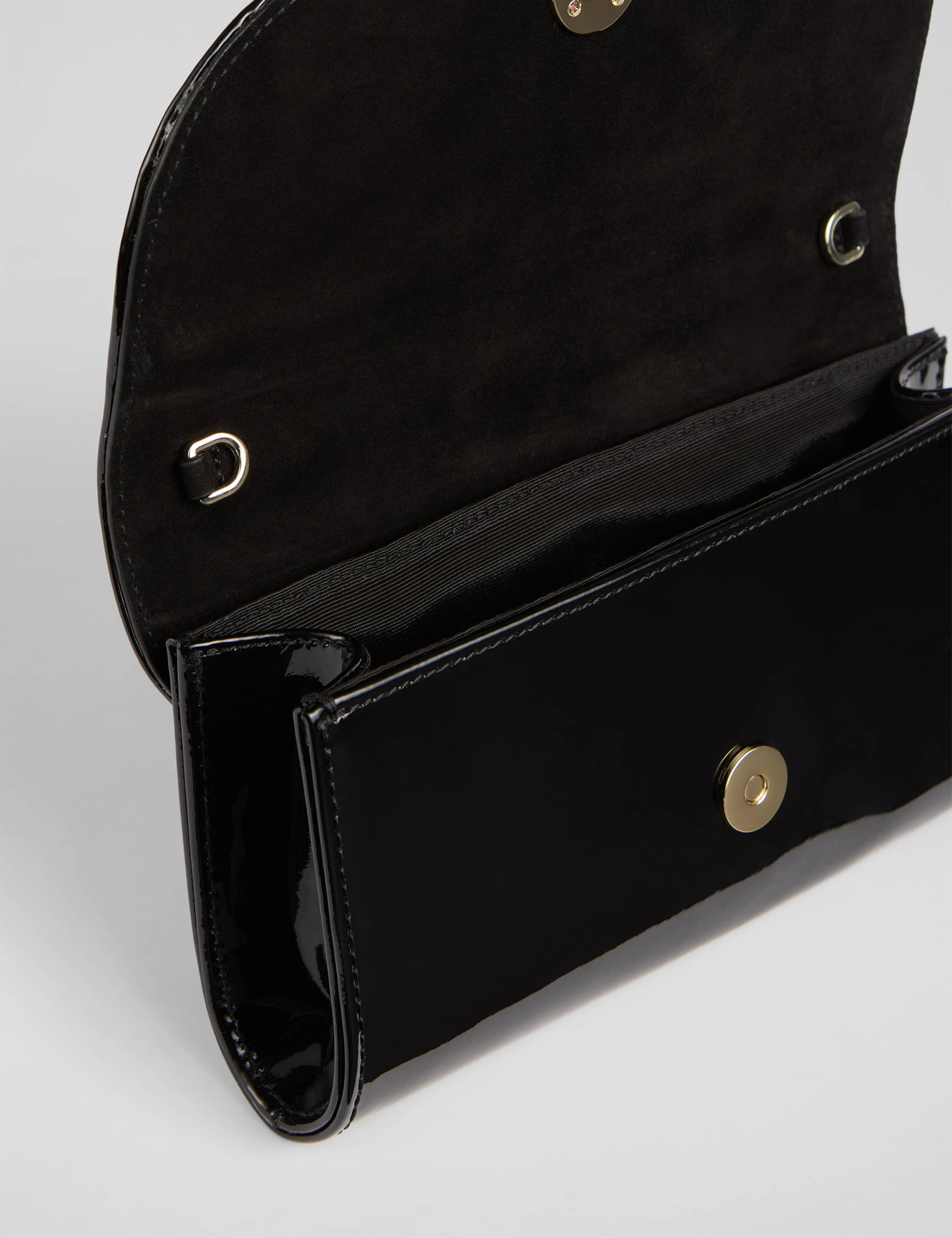 Leather Chain Strap Curve Clutch Bag 3 of 3