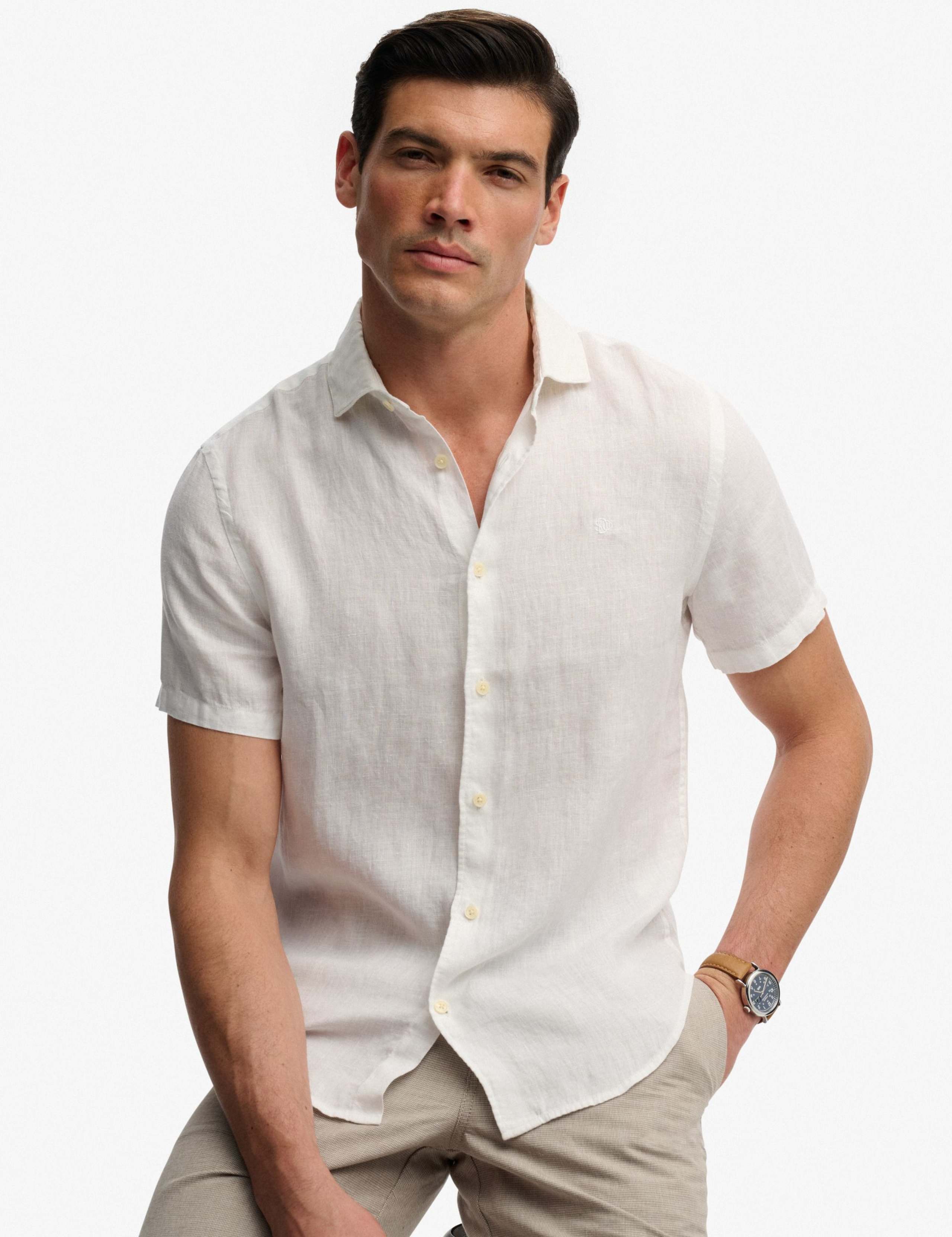 Relaxed Fit Pure Linen Short Sleeve Shirt 2 of 6