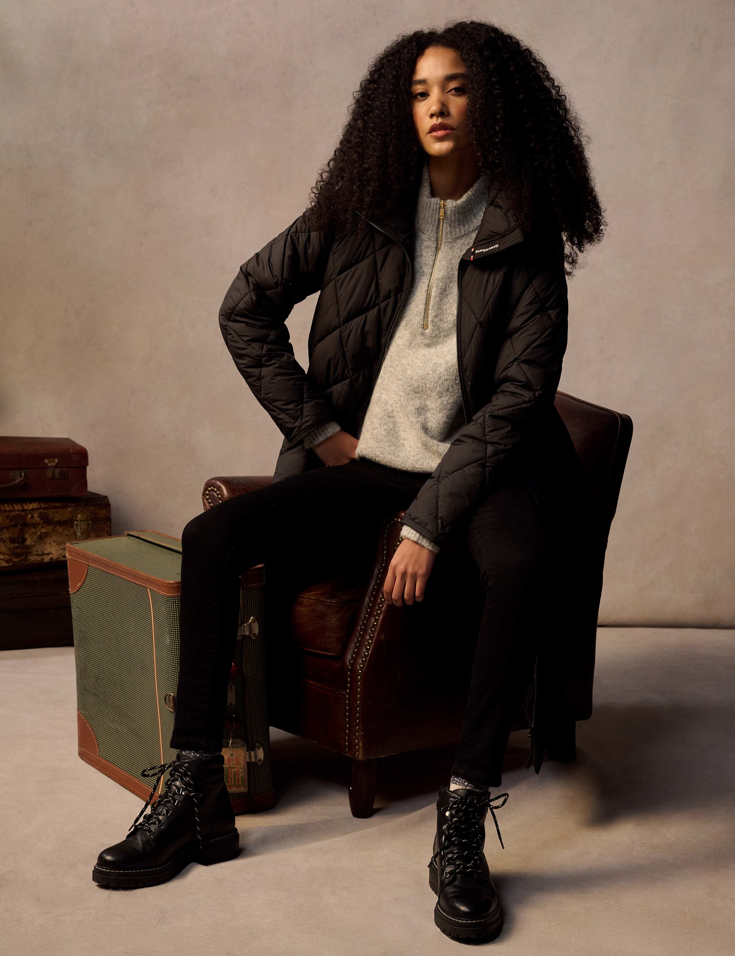 Quilted Padded Relaxed Longline Mac 5 of 7