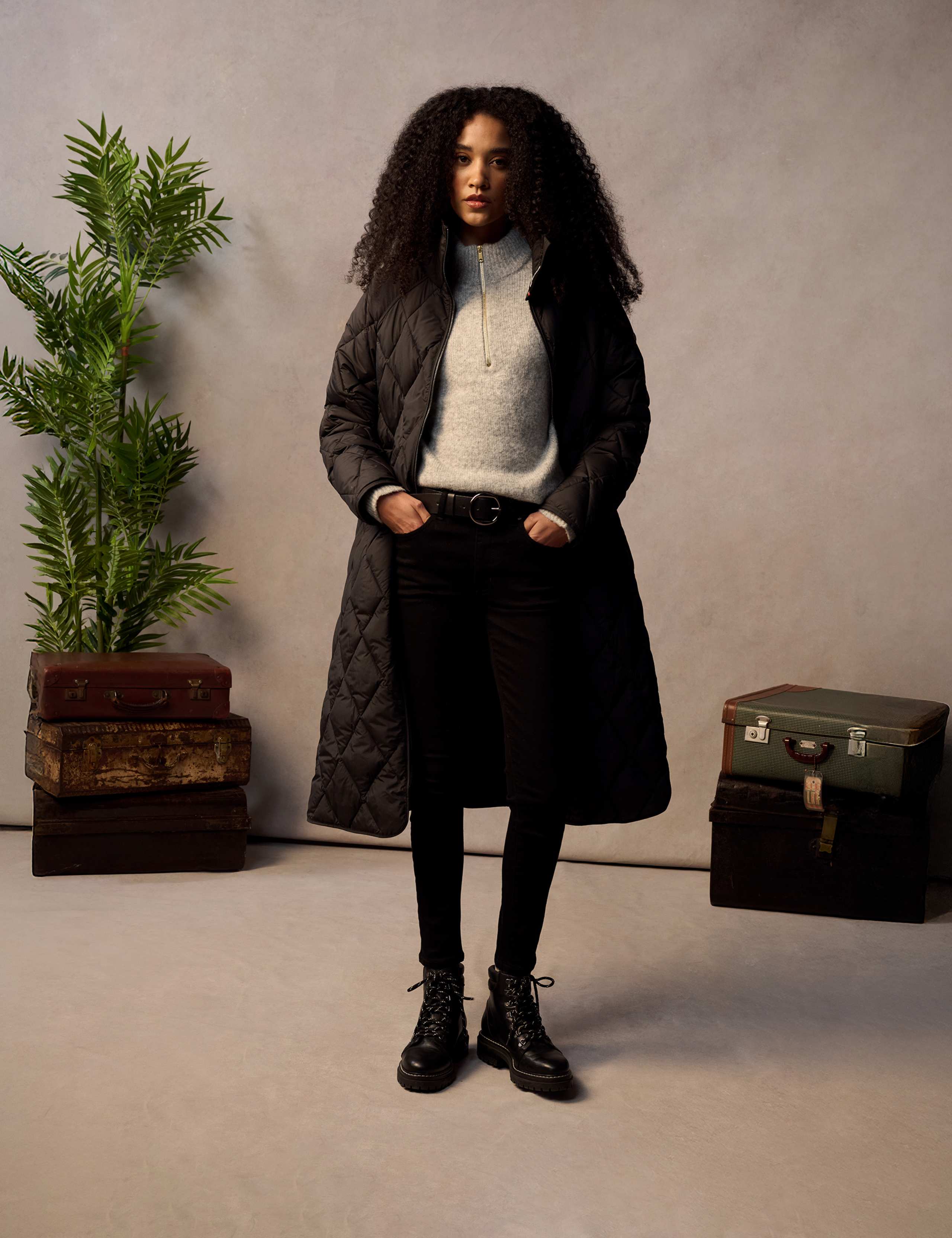 Quilted Padded Relaxed Longline Mac 6 of 7