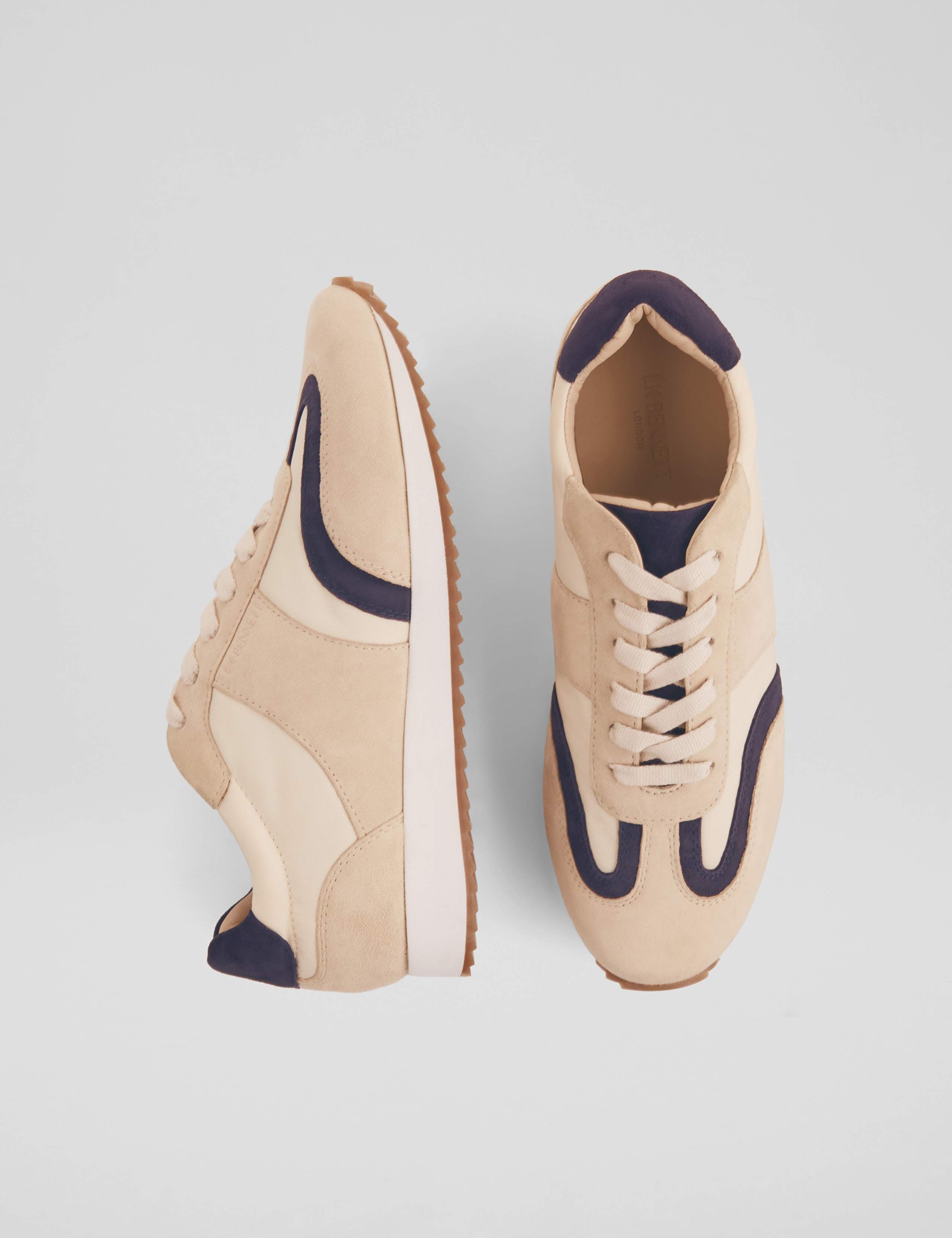 Lace Up Suede Panel Trainers 3 of 4