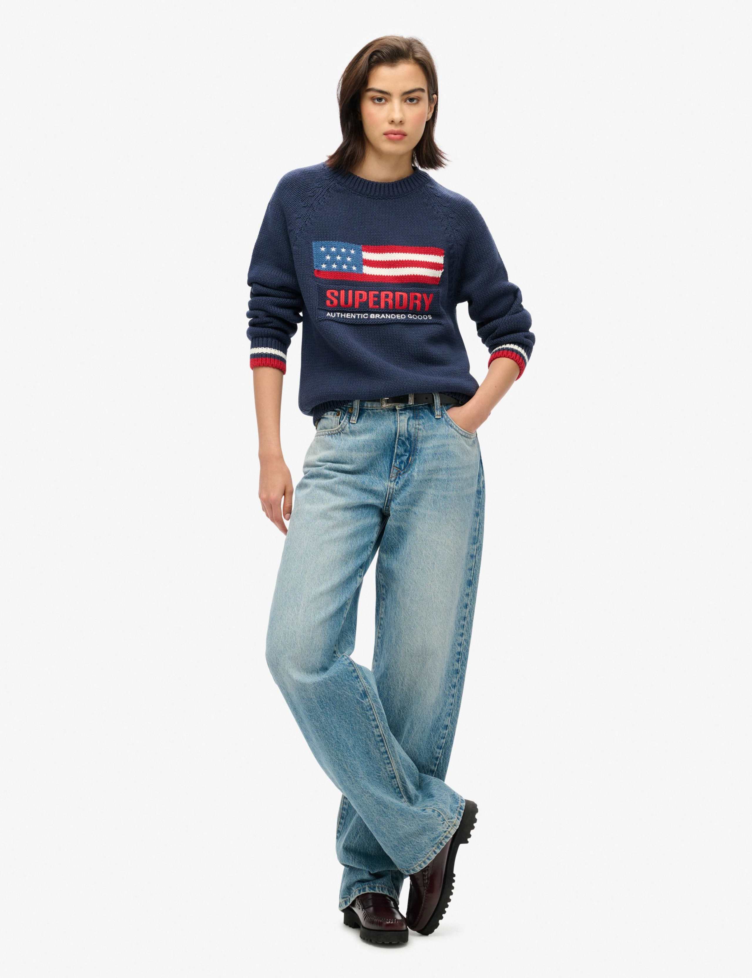 Cotton Rich Slogan Crew Neck Relaxed Jumper 4 of 8