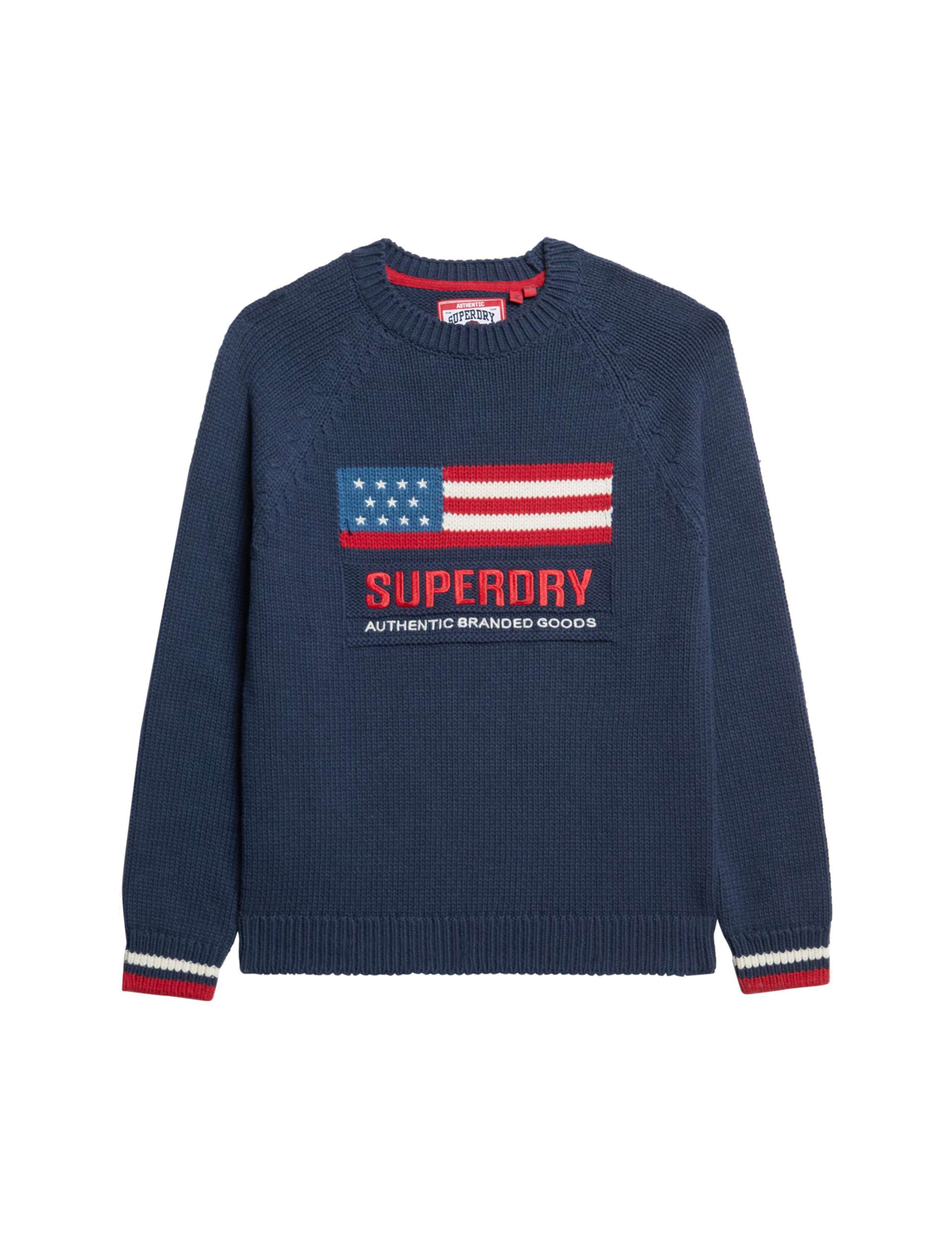 Cotton Rich Slogan Crew Neck Relaxed Jumper 2 of 8