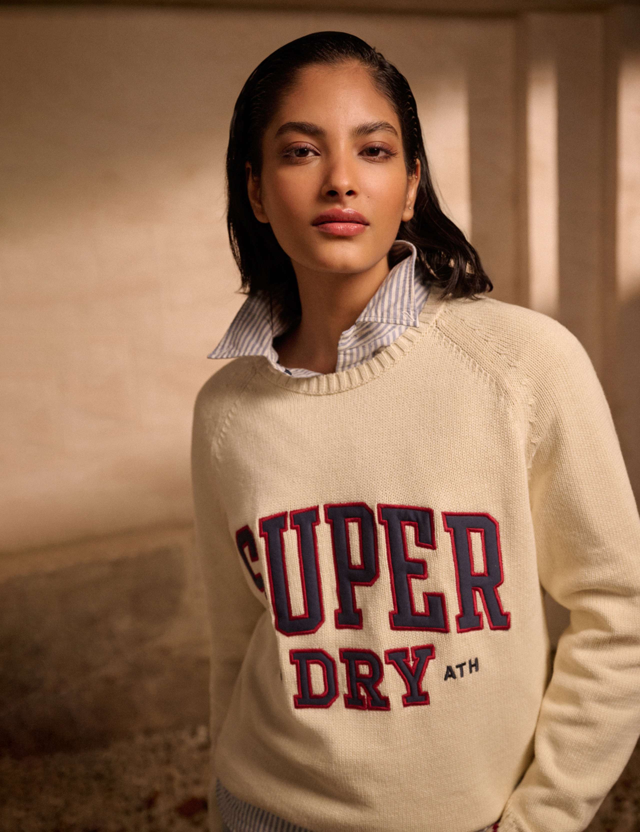 Pure Cotton Crew Neck Slogan Relaxed Jumper 5 of 9