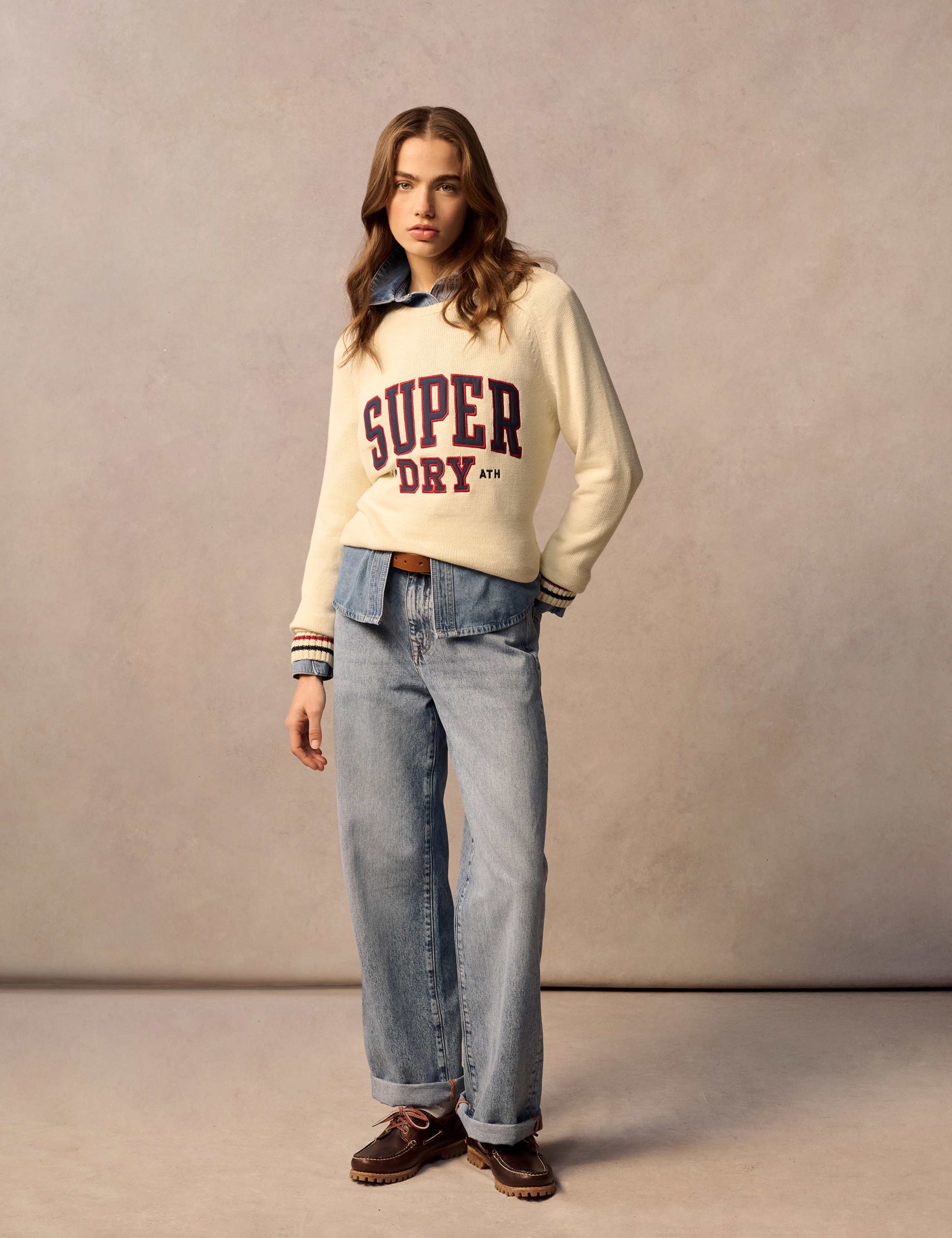 Pure Cotton Crew Neck Slogan Relaxed Jumper 6 of 9