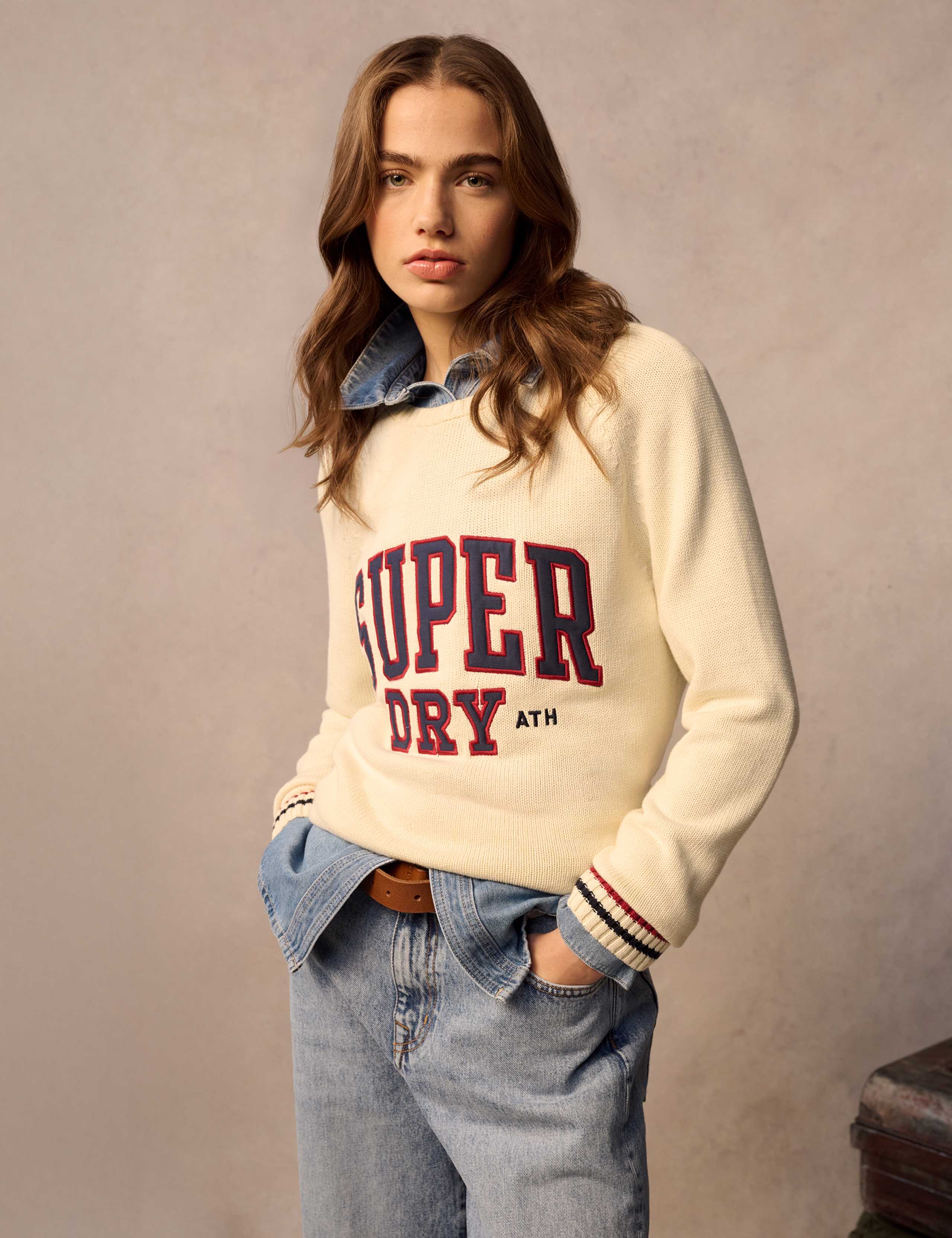Pure Cotton Crew Neck Slogan Relaxed Jumper 9 of 9