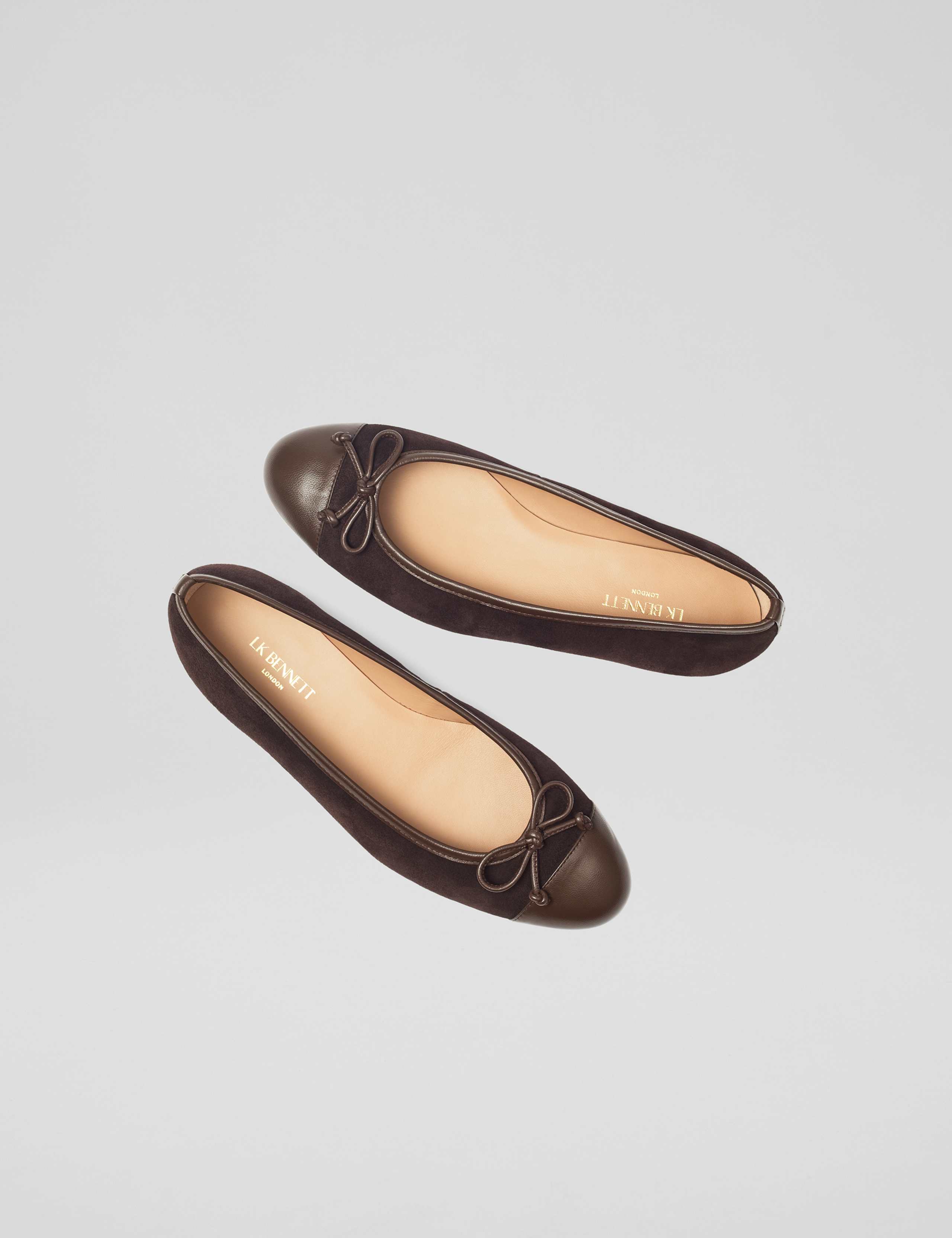 Suede Bow Ballet Pumps 3 of 4