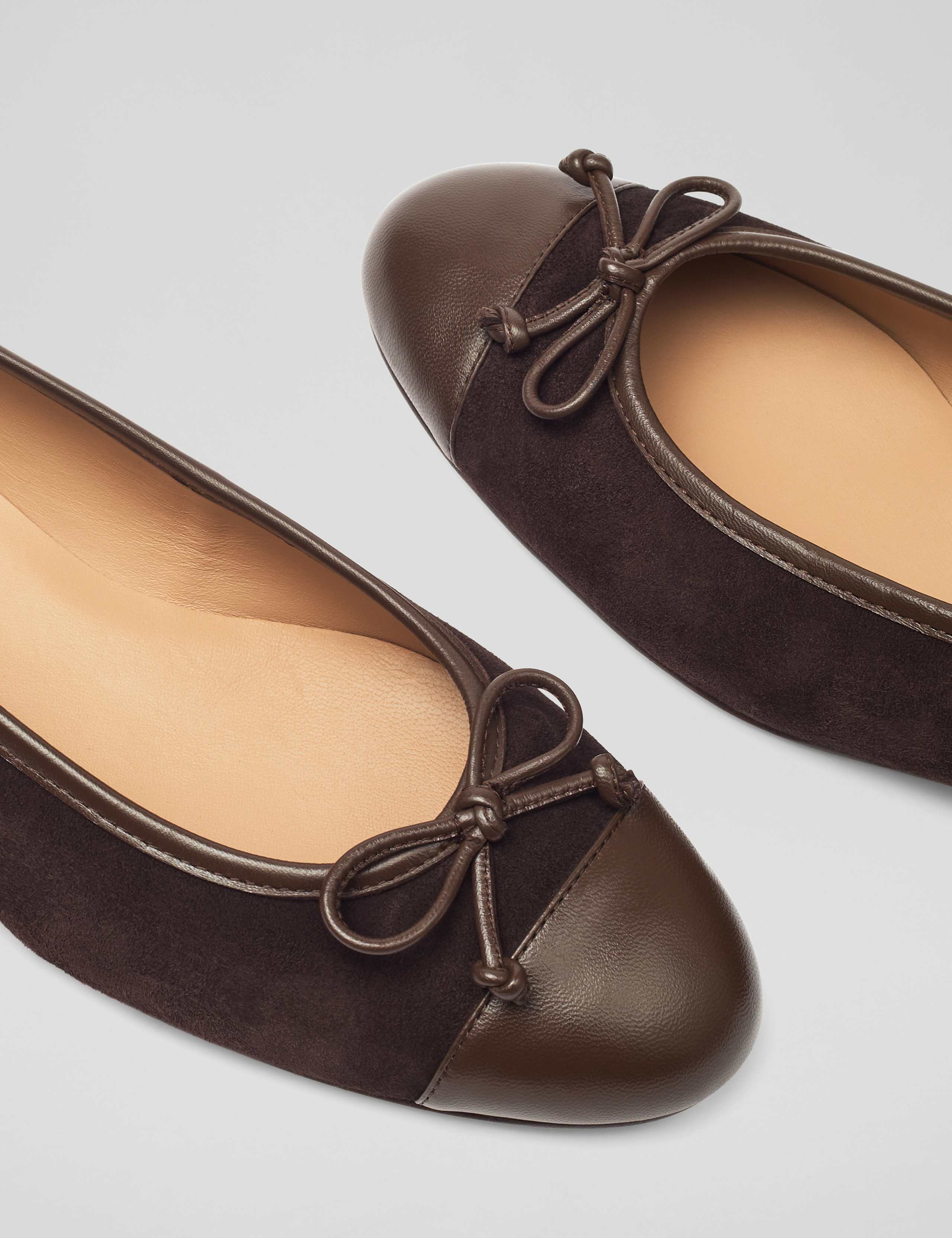 Suede Bow Ballet Pumps 4 of 4