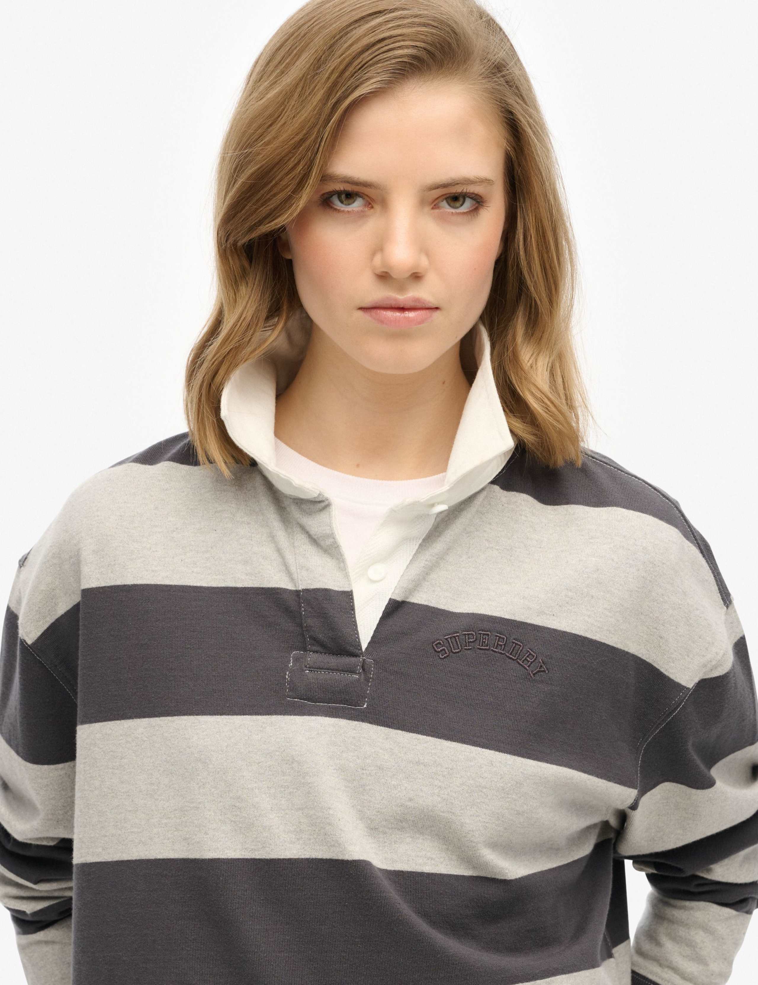 Pure Cotton Striped Oversized Rugby Top 5 of 6