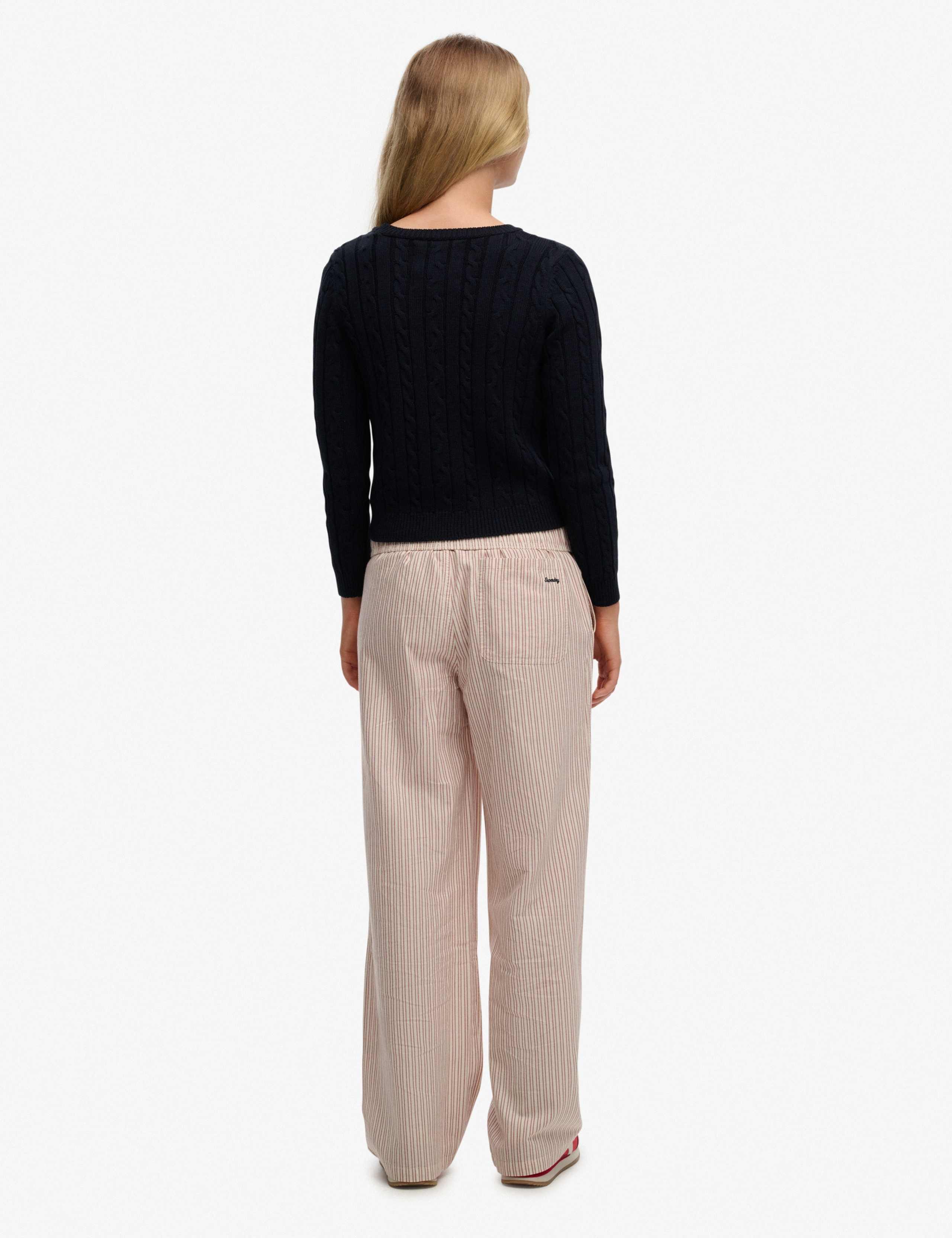 Pure Cotton Striped Elasticated Waist Trousers 7 of 7