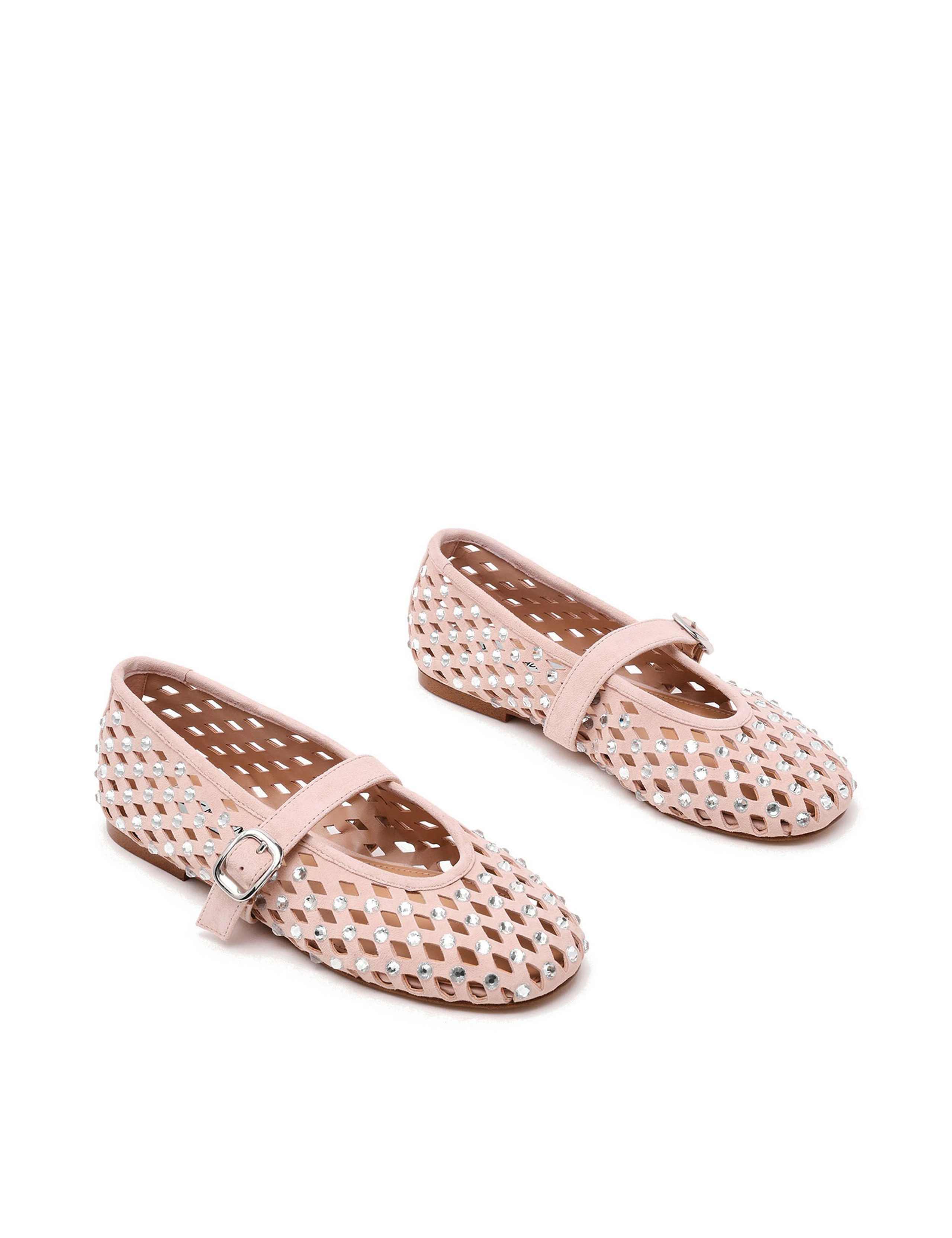 Rerun Suede Embellished Flat Pumps 6 of 6