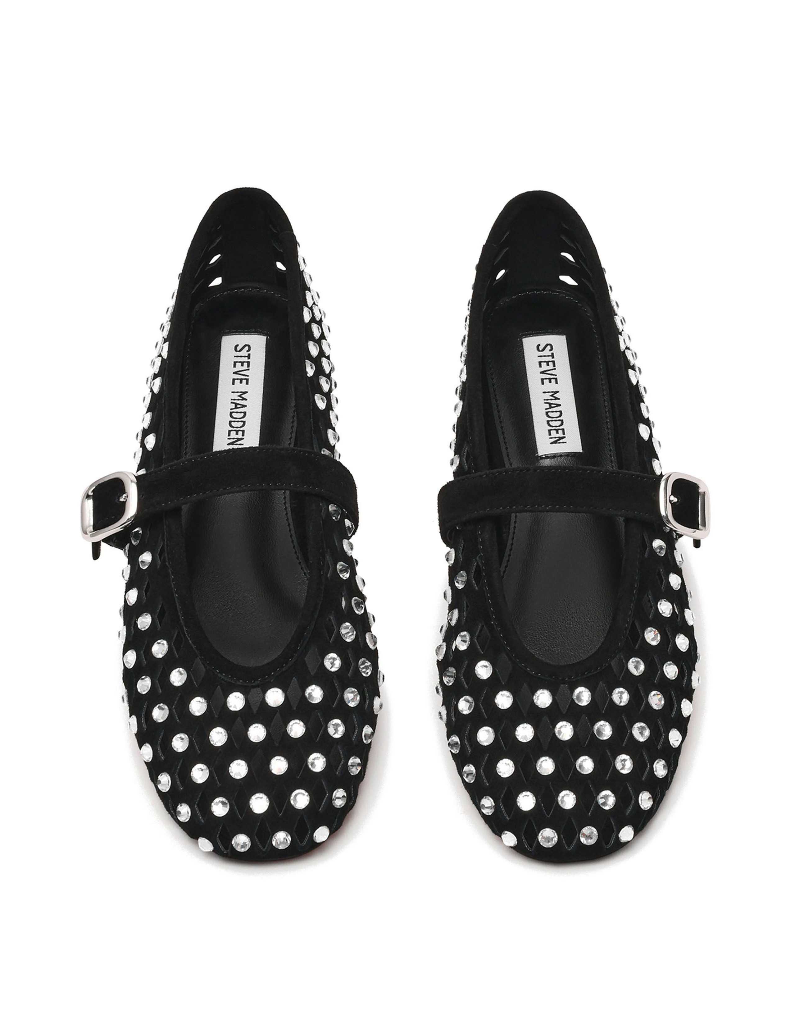 Rerun Suede Embellished Flat Pumps 6 of 6