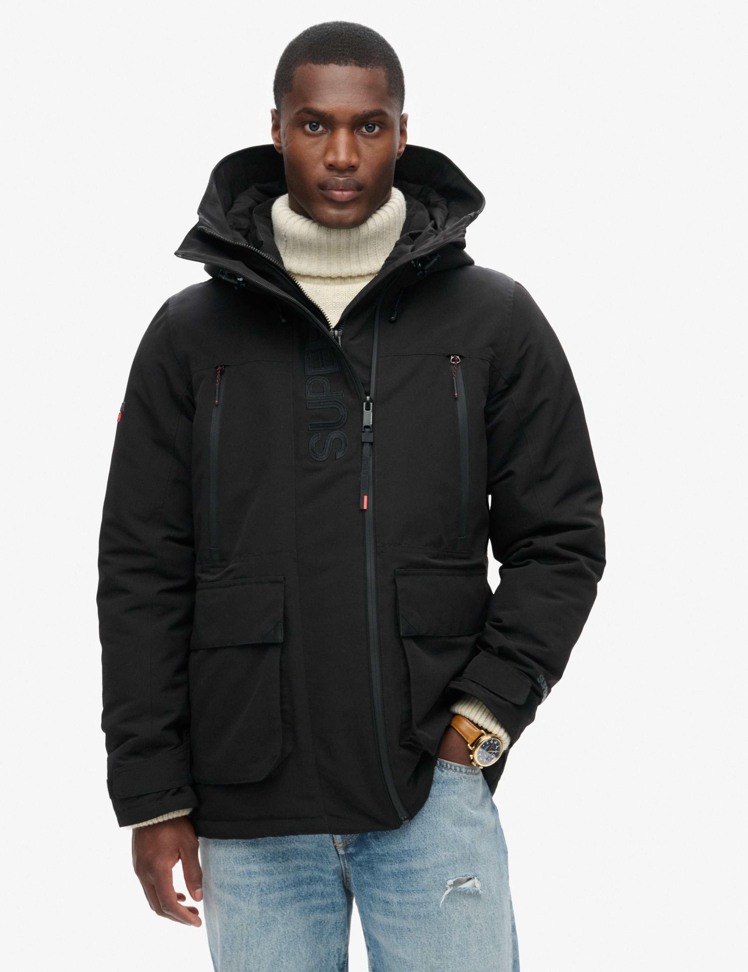 Hooded Padded Windbreaker Jacket 1 of 6
