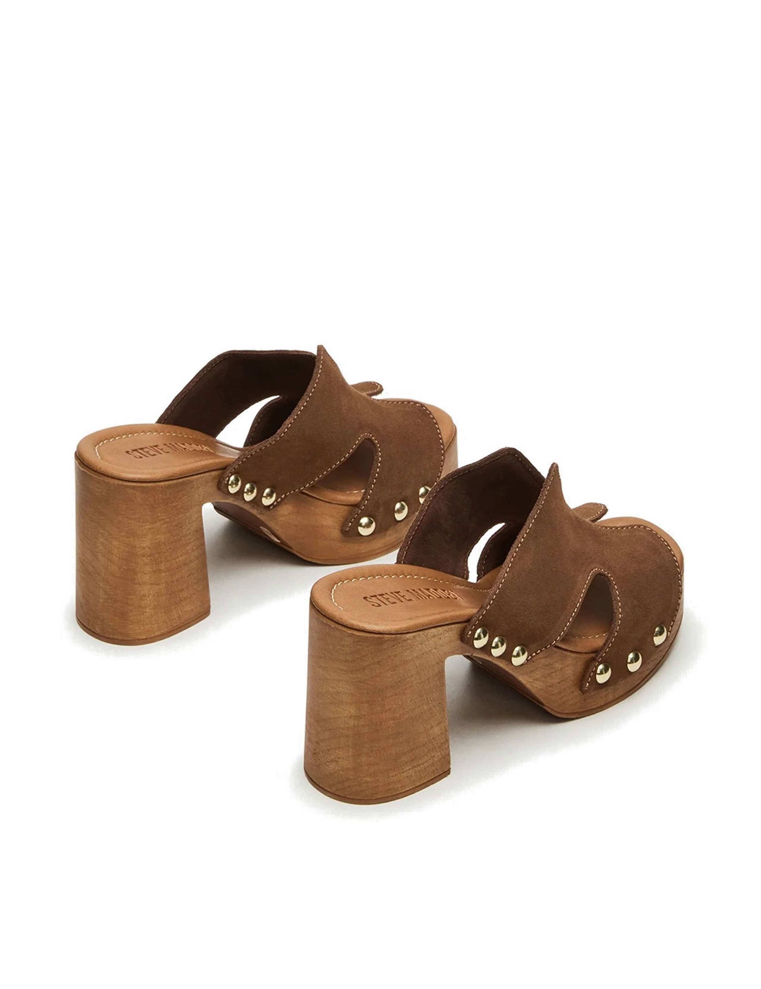 Suede Block Heel Sandals 3 of 5