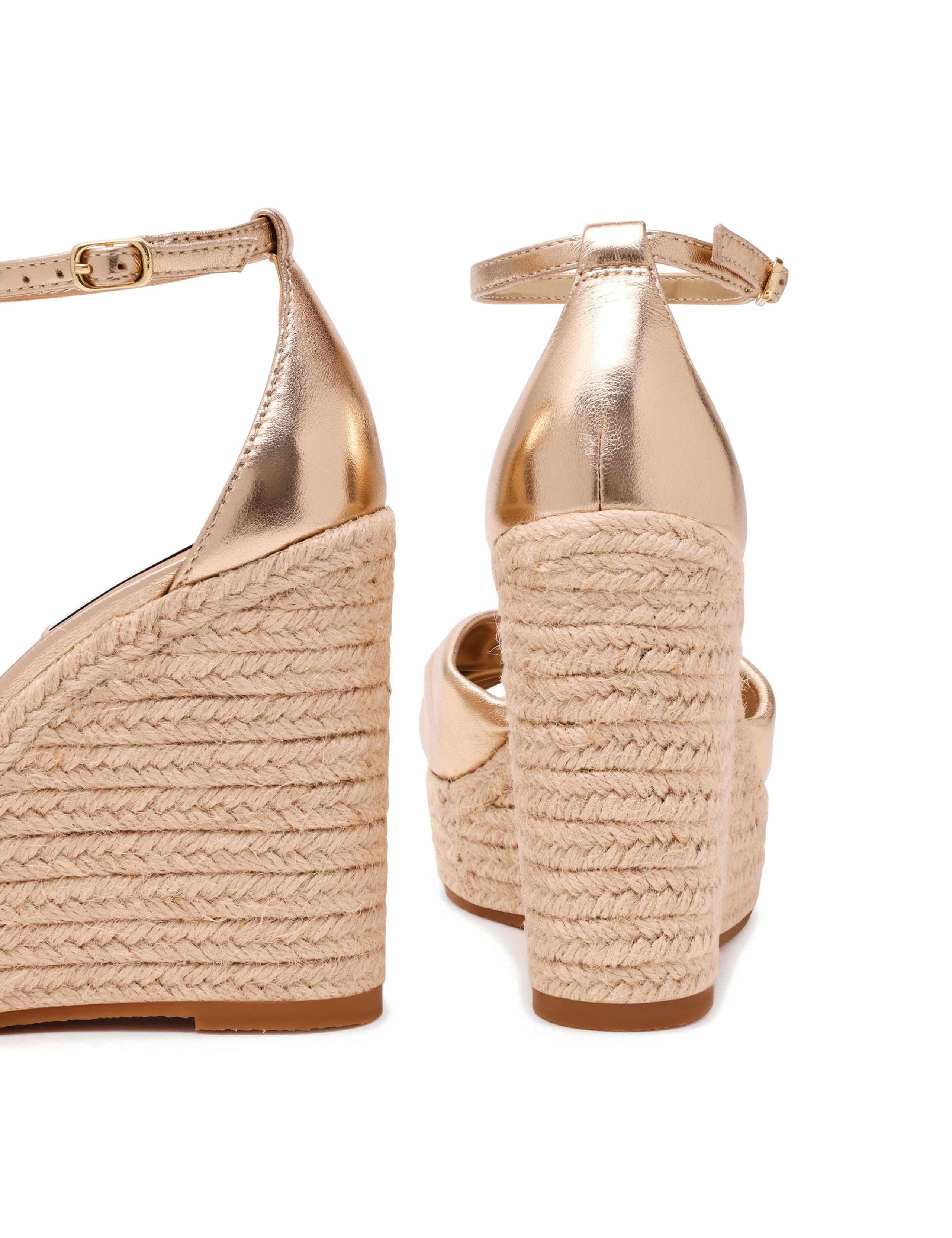 Taliya Leather Ankle Strap Wedge Sandals 3 of 5