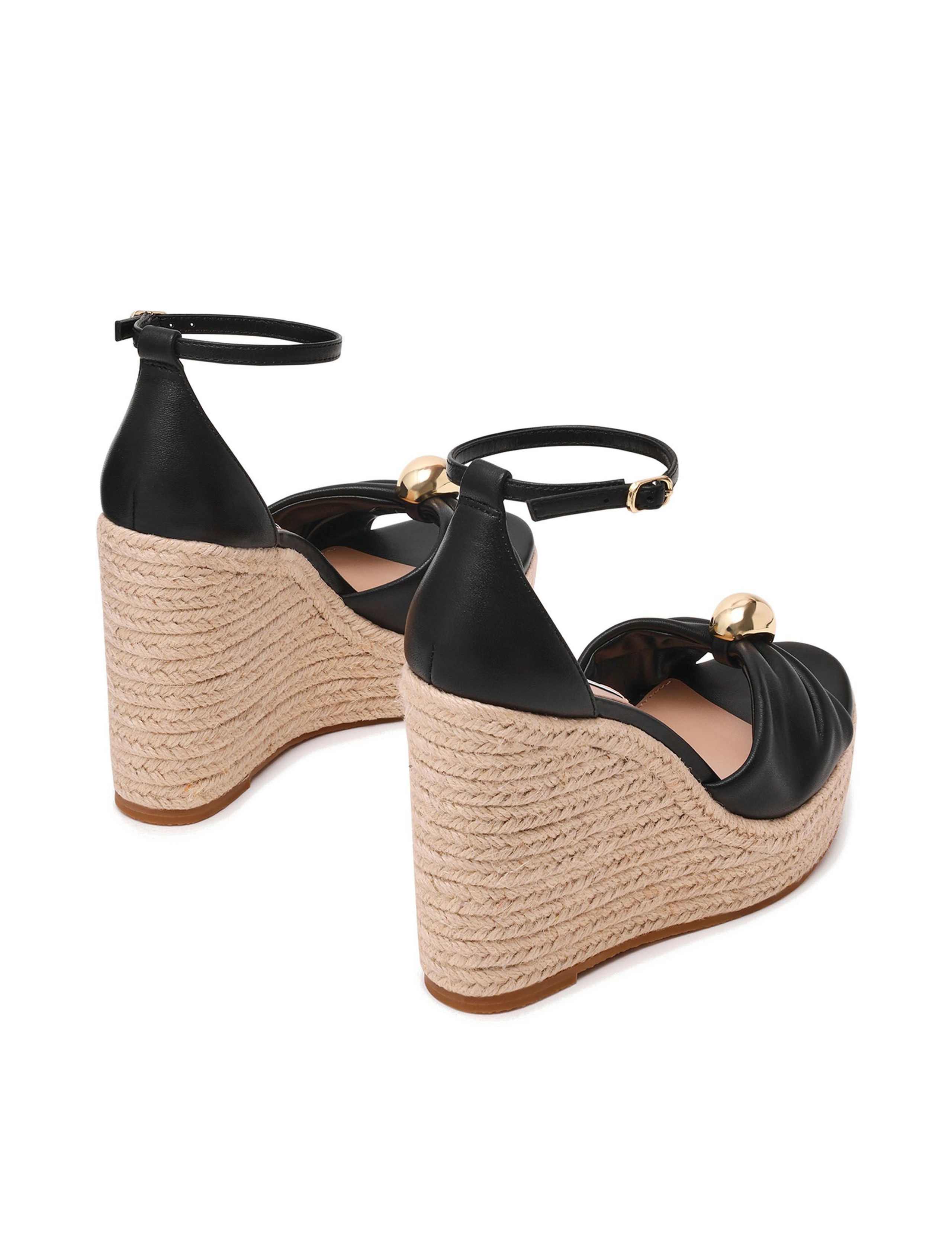 Taliya Leather Ankle Strap Wedge Sandals 2 of 5