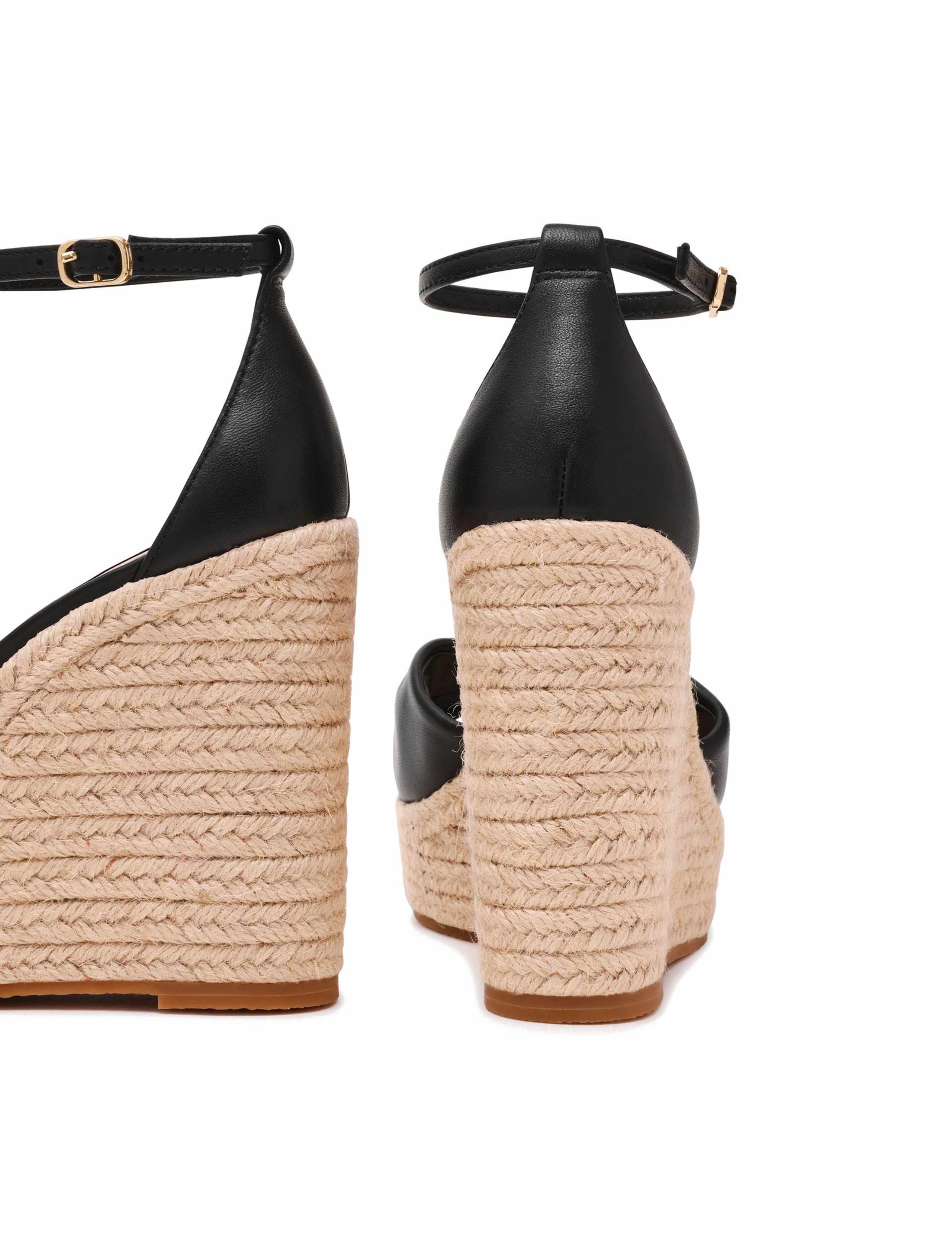 Taliya Leather Ankle Strap Wedge Sandals 4 of 5