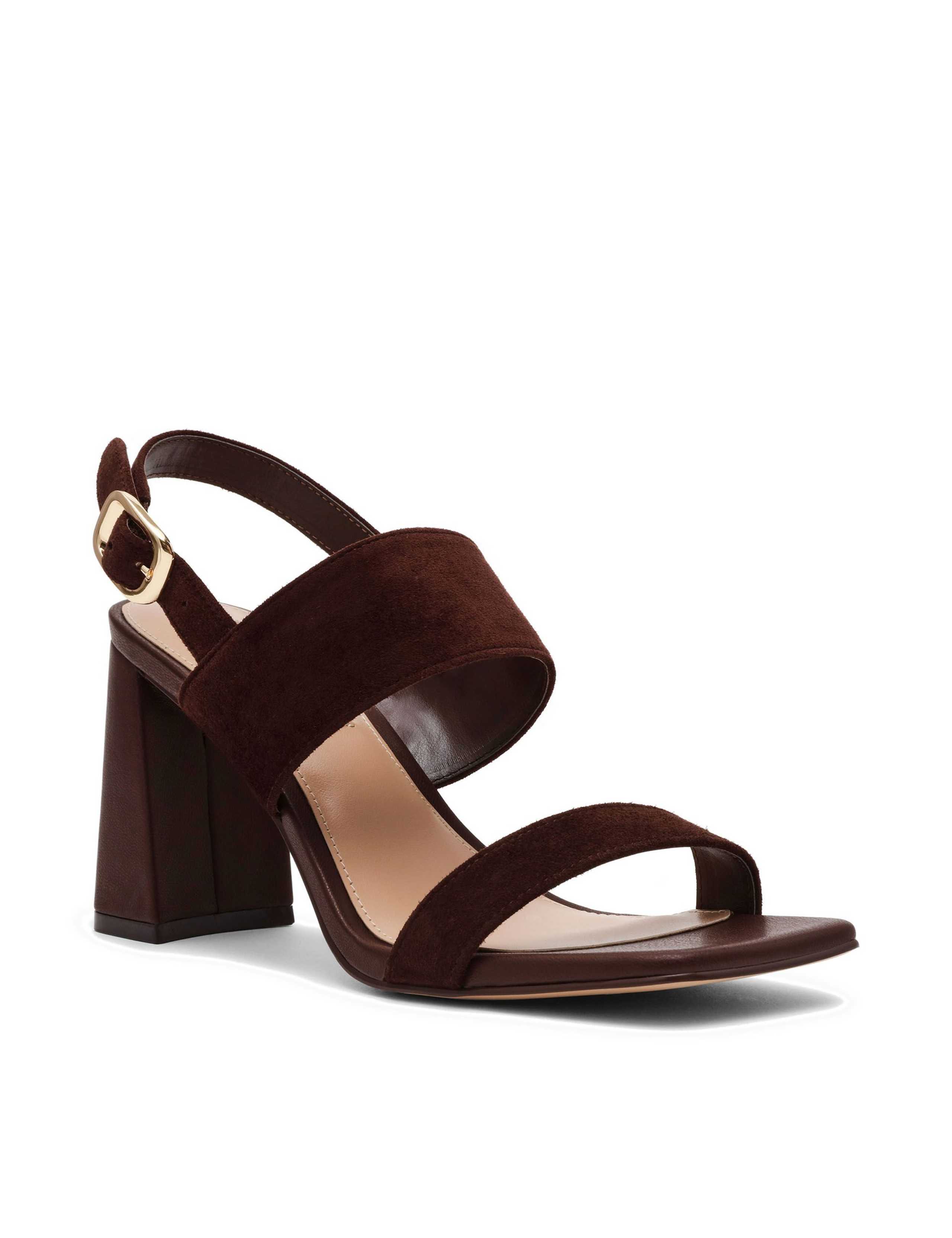 Wendie 015 Suede Ankle Strap Block Heel Sandals 2 of 6