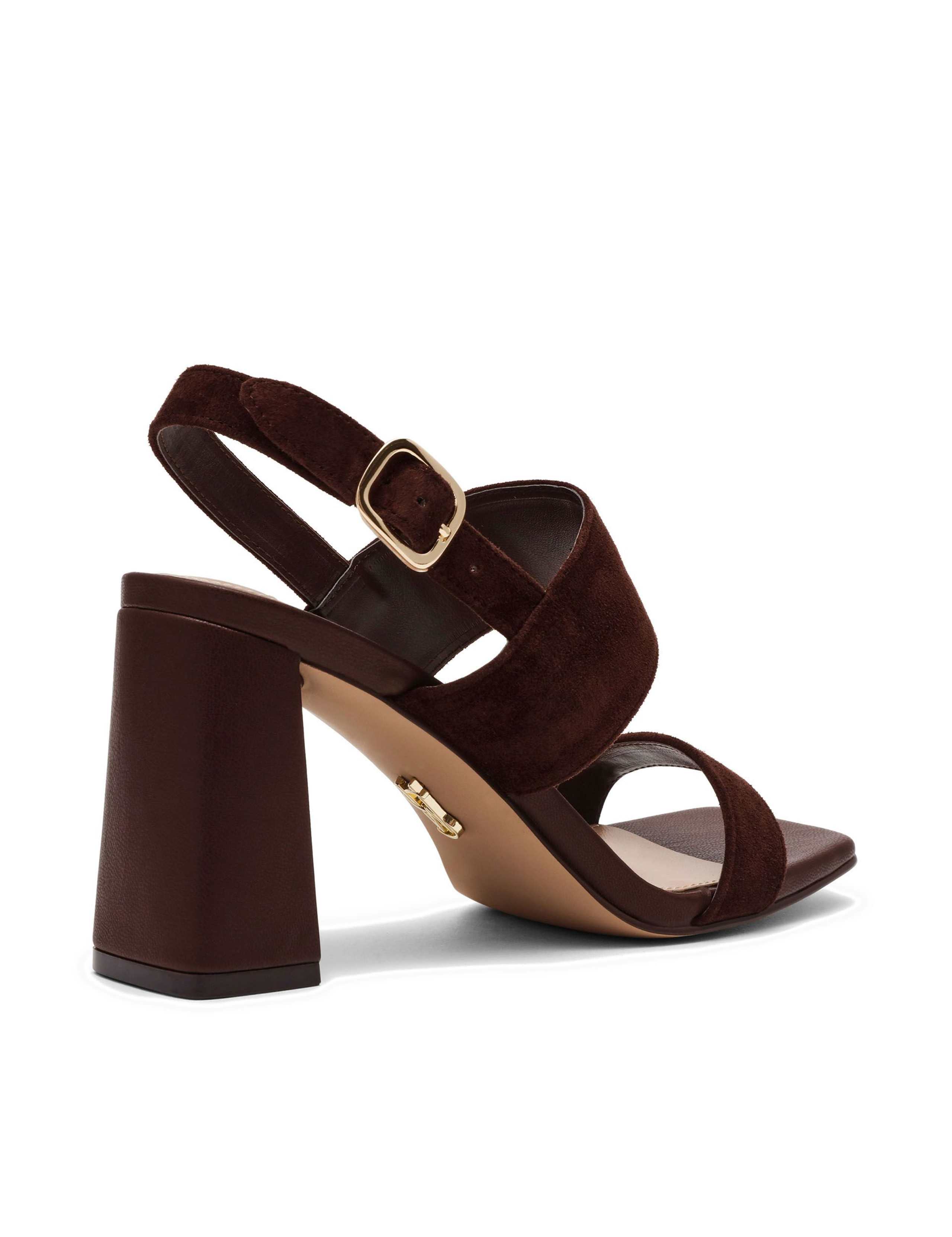 Wendie 015 Suede Ankle Strap Block Heel Sandals 3 of 6