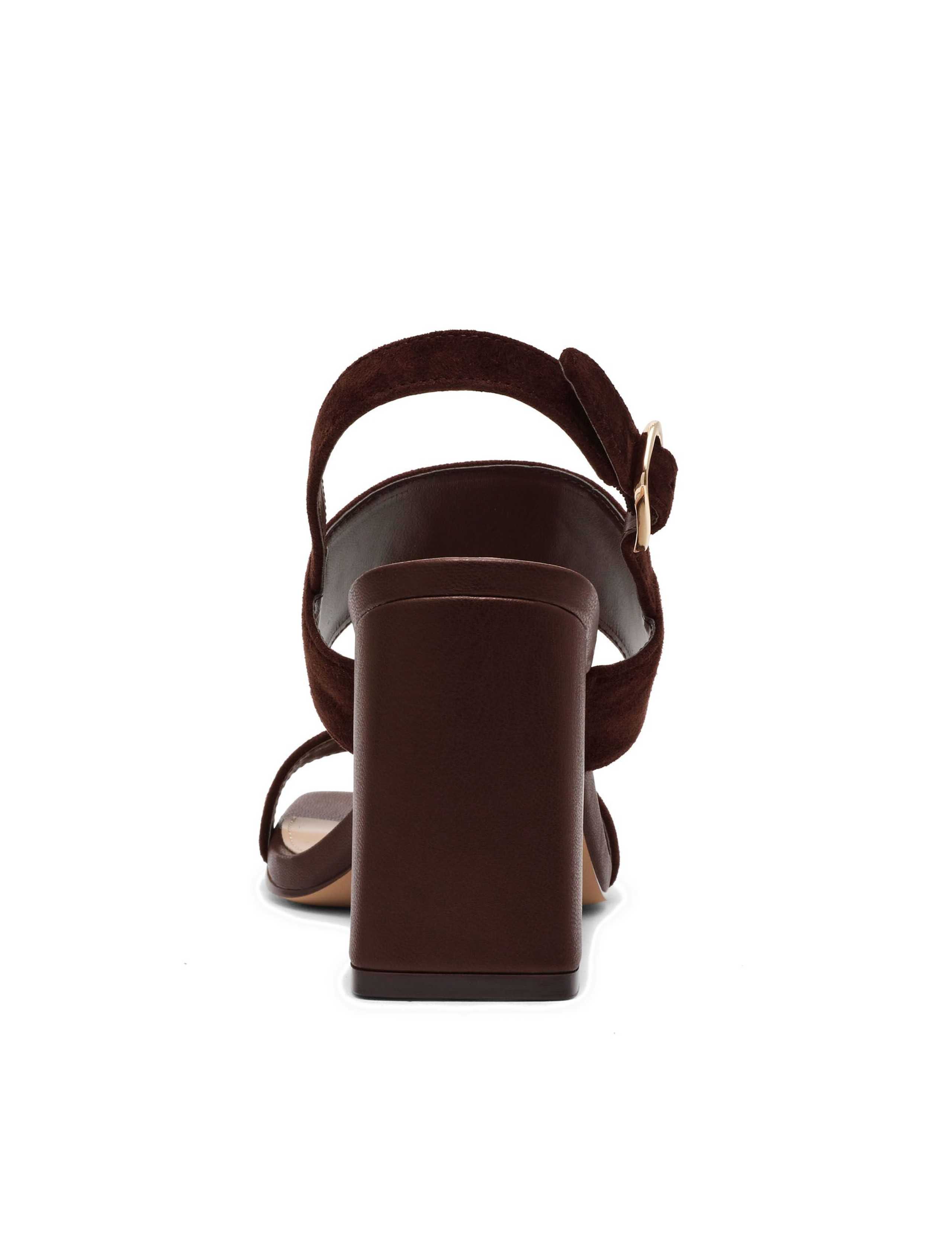 Wendie 015 Suede Ankle Strap Block Heel Sandals 4 of 6