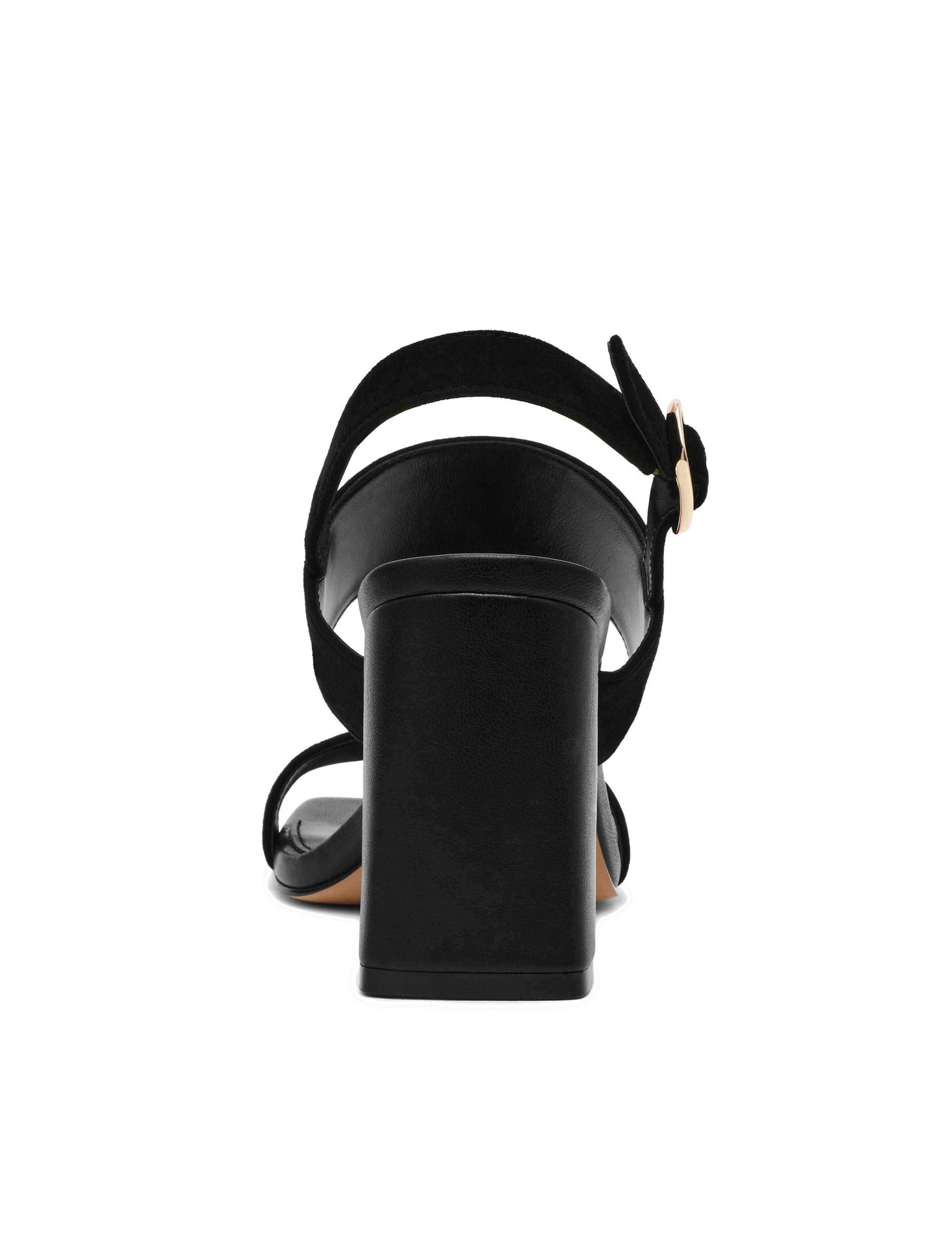 Wendie 015 Suede Ankle Strap Block Heel Sandals 4 of 5