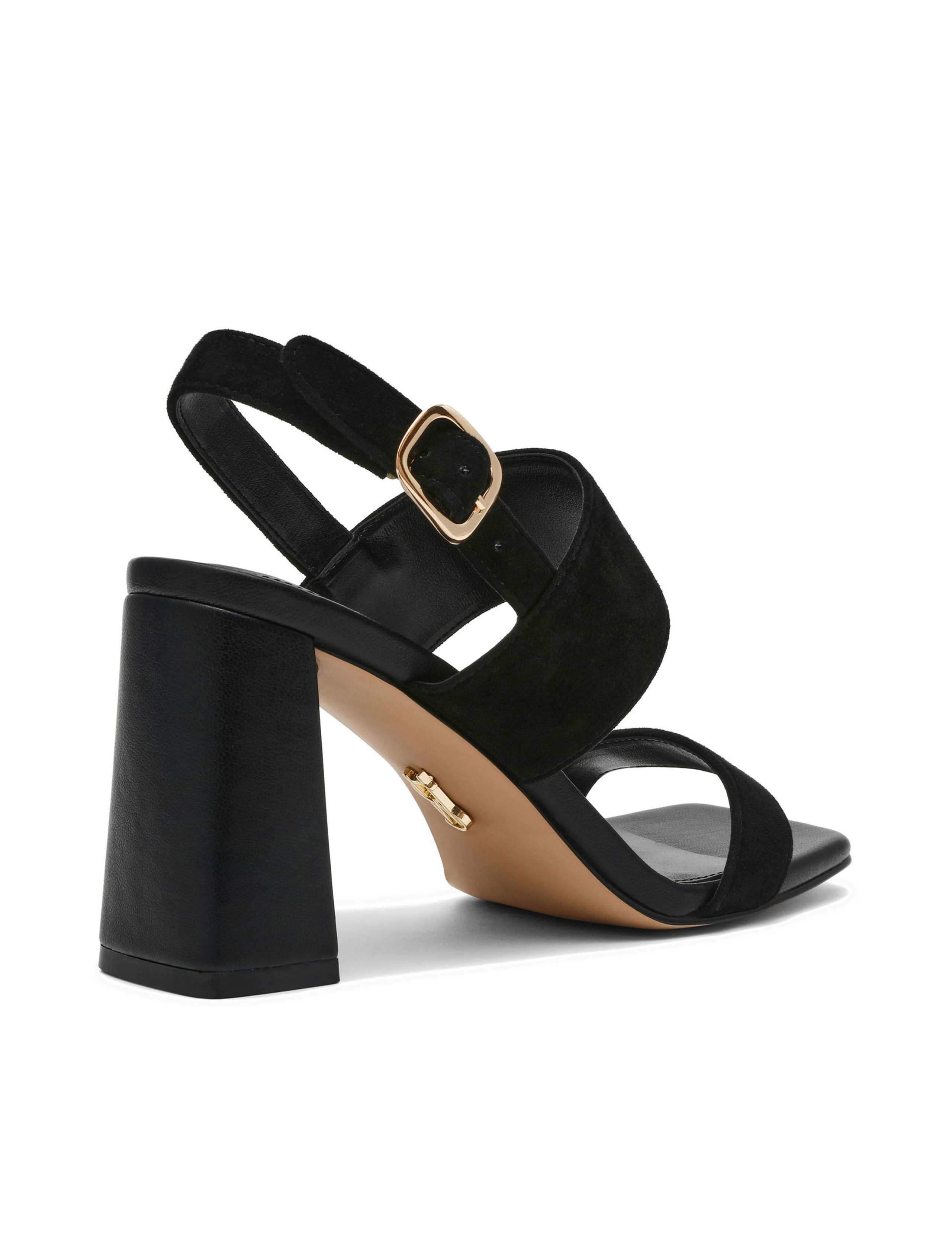 Wendie 015 Suede Ankle Strap Block Heel Sandals 5 of 5