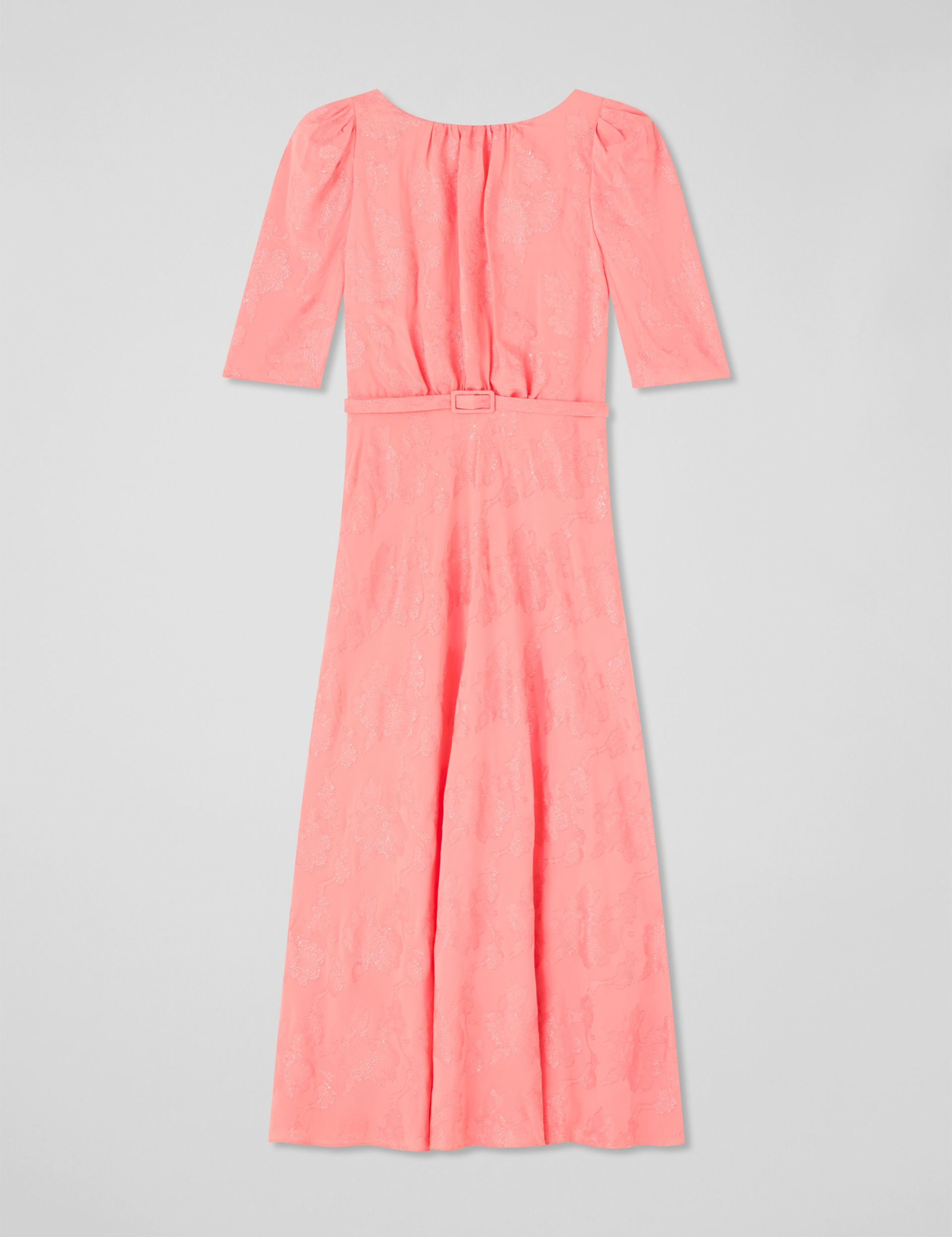 Jacquard Slash Neck Midi Skater Dress 2 of 4