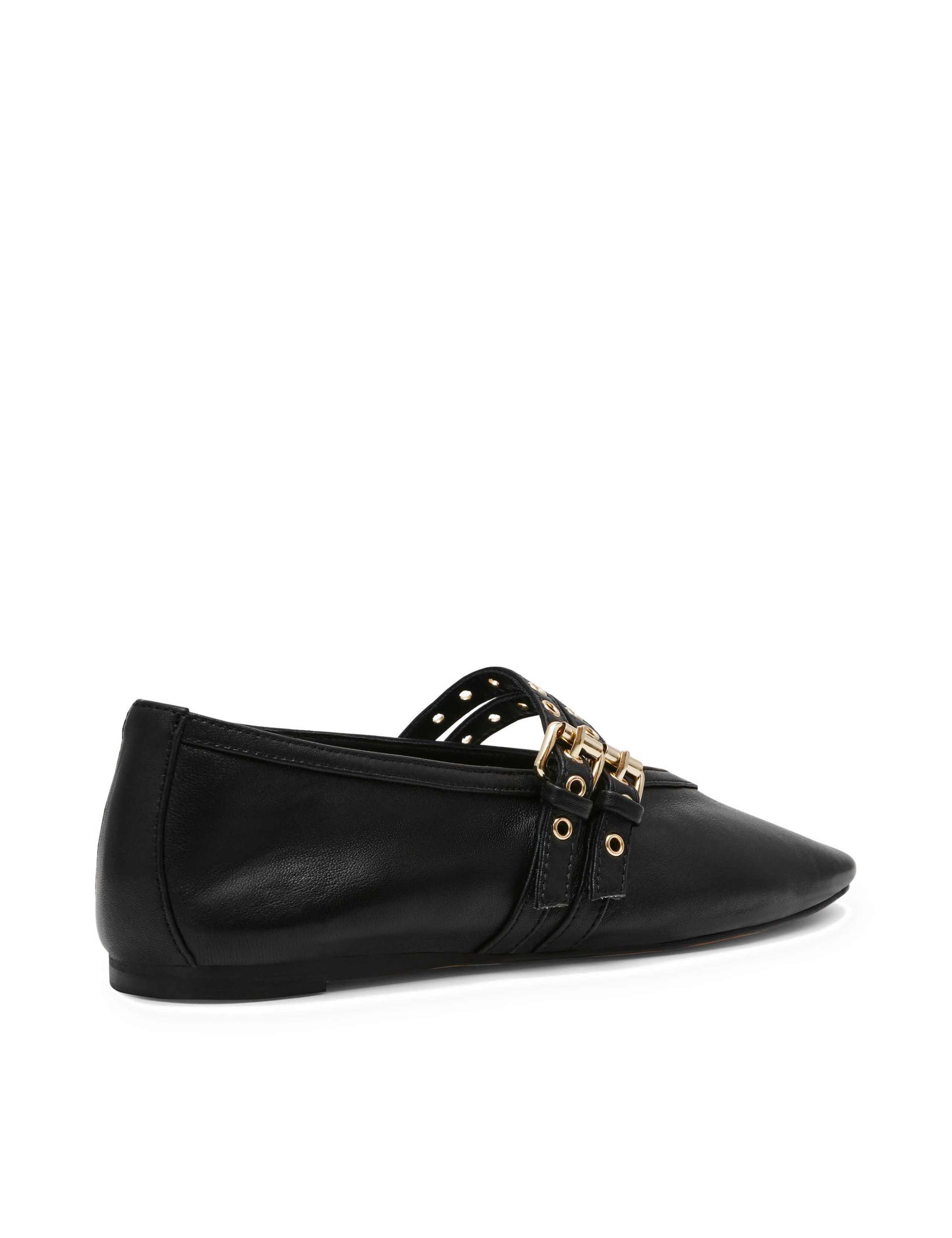 Lydia Suede Buckle Flat Pumps 2 of 5