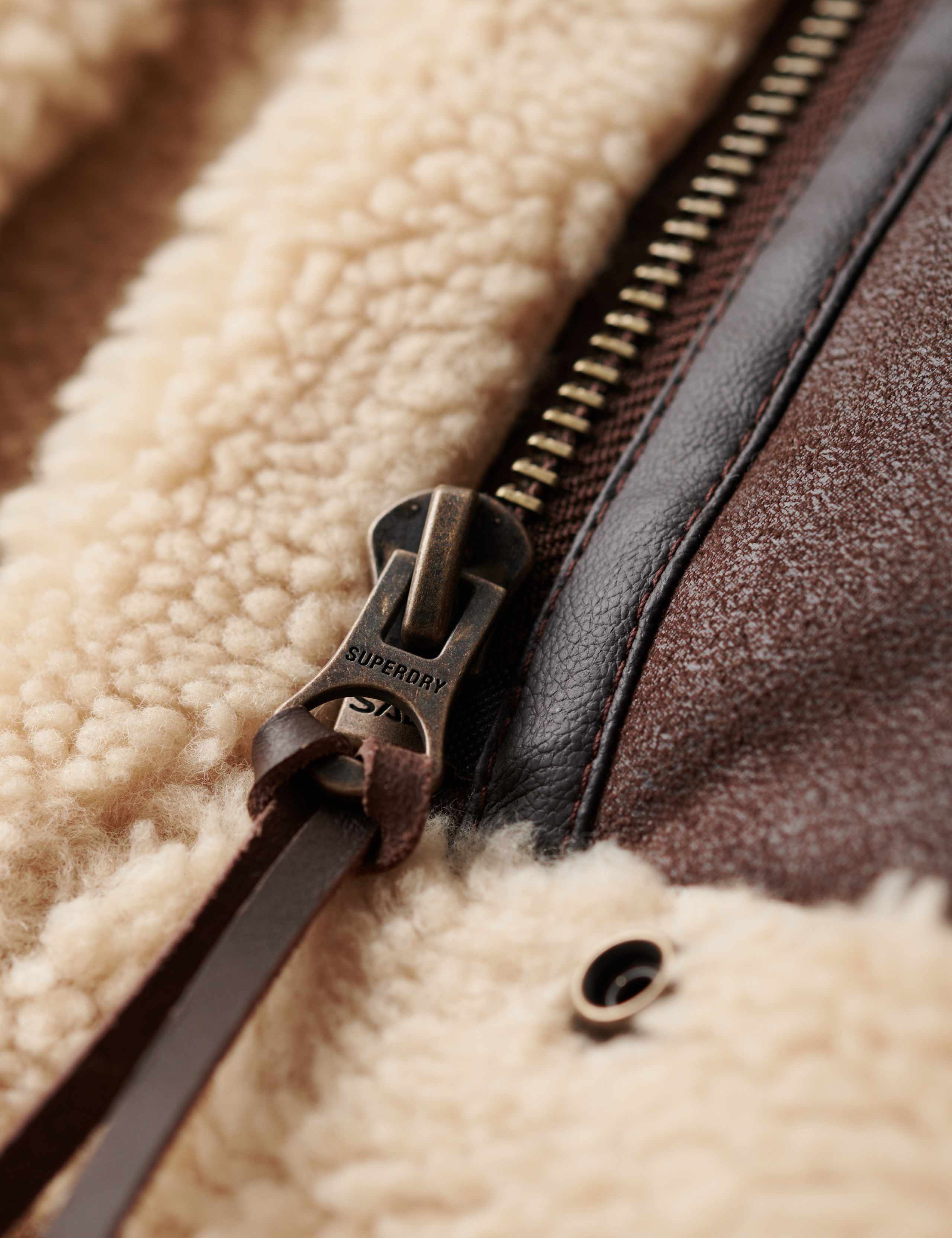 Faux Shearling Cropped Aviator Jacket 7 of 7