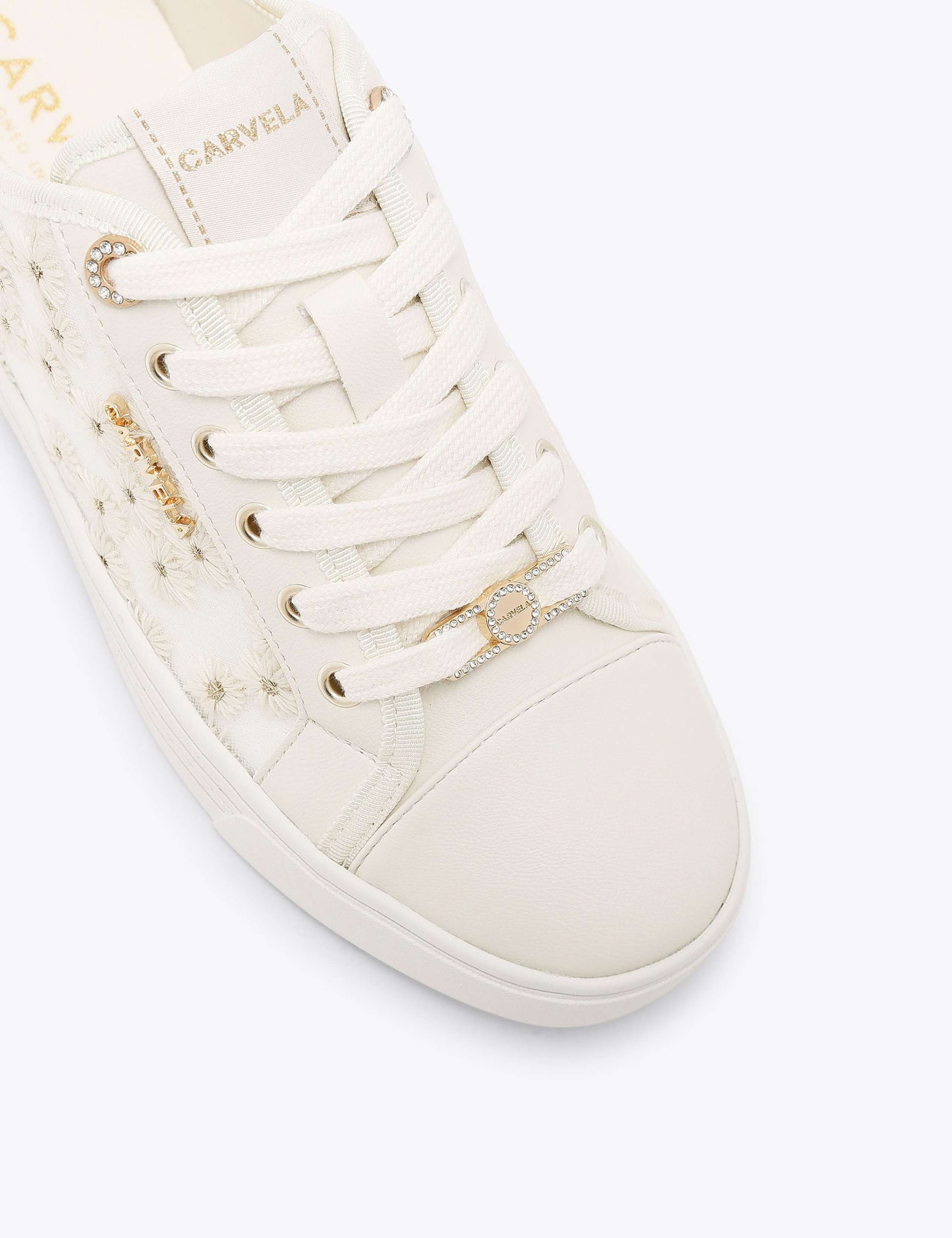 Mesh Floral Lace Up Trainers 3 of 4