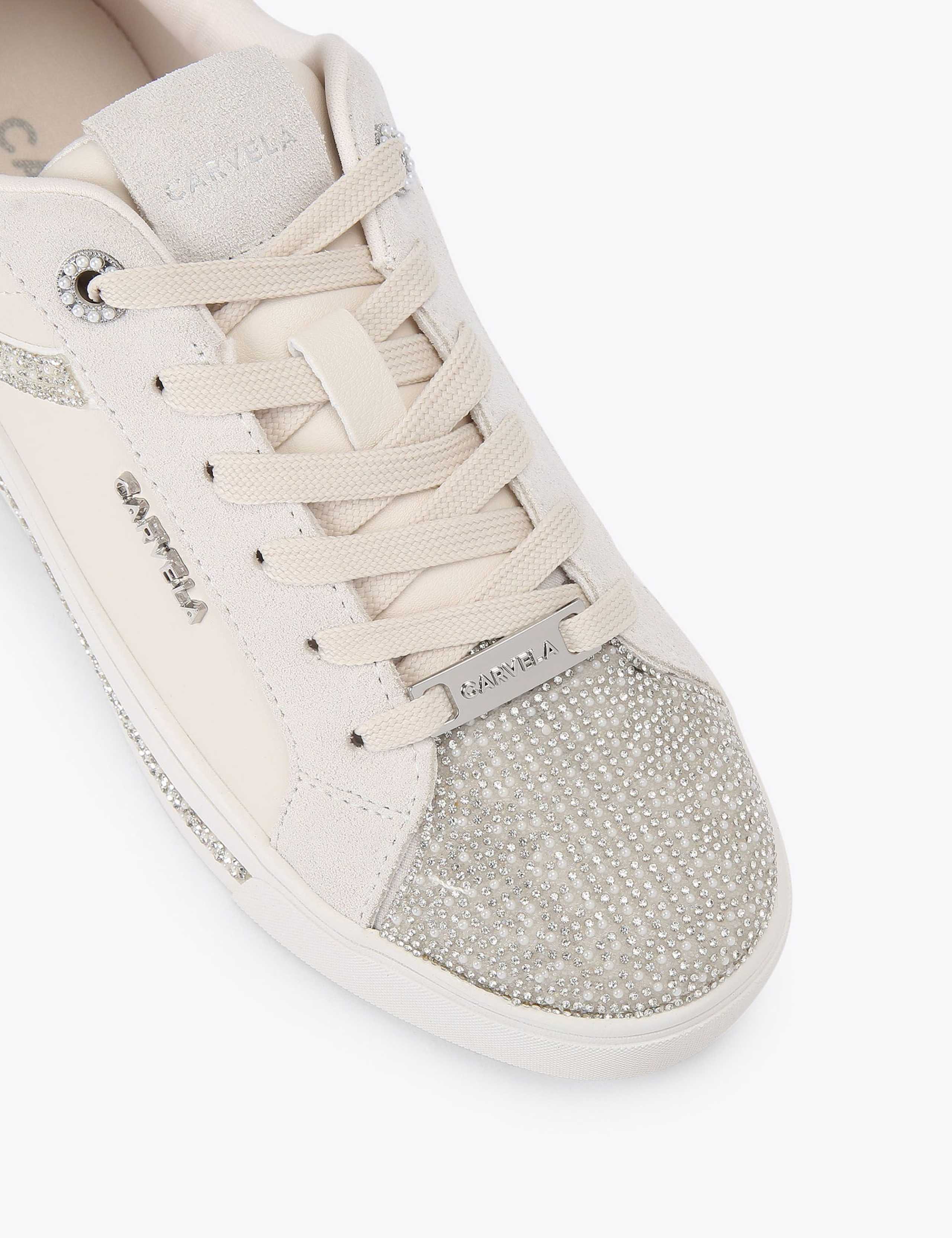 Sparkle Embellished Lace Up Trainers 3 of 4