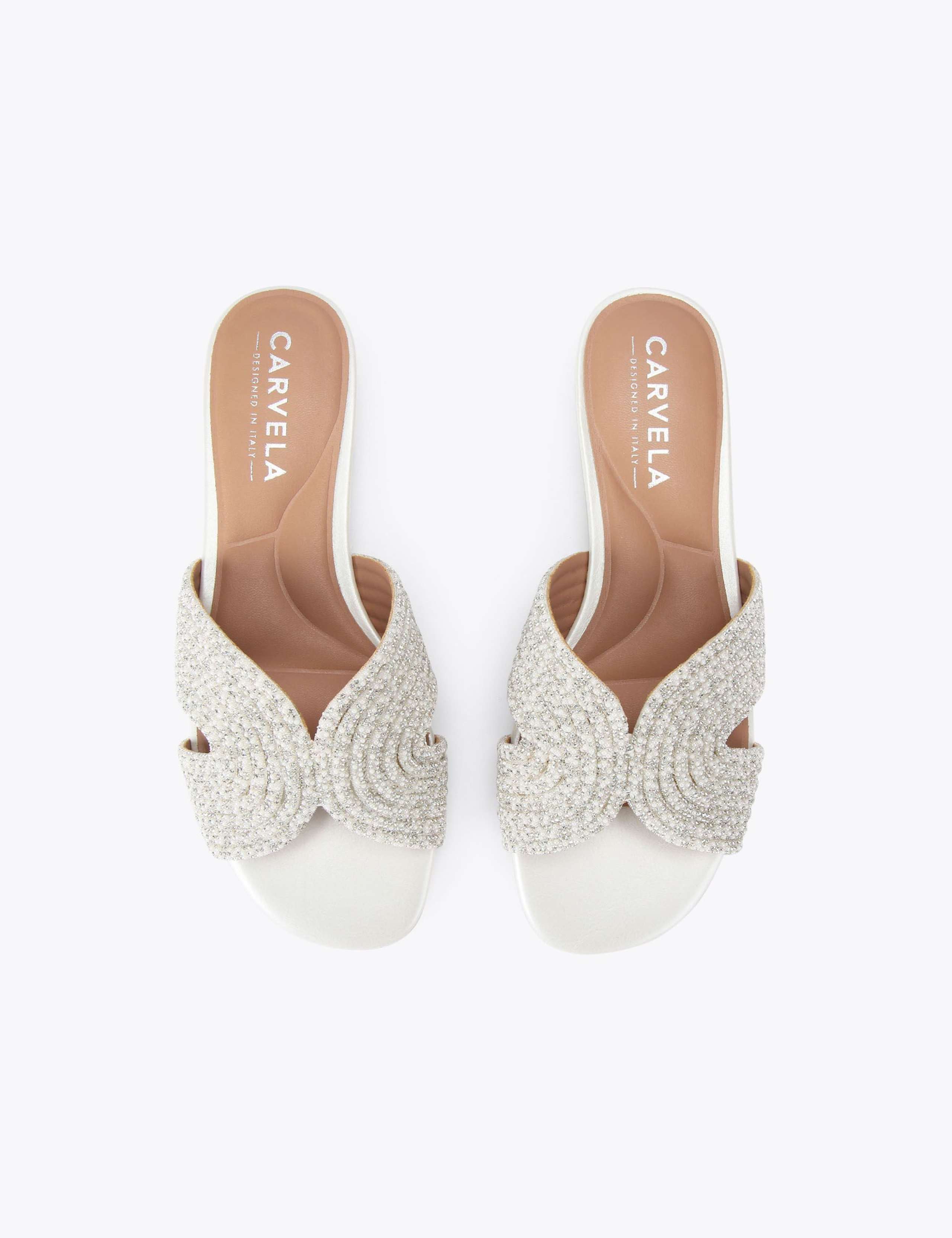 Metallic Embellished Mule Sandals 2 of 4