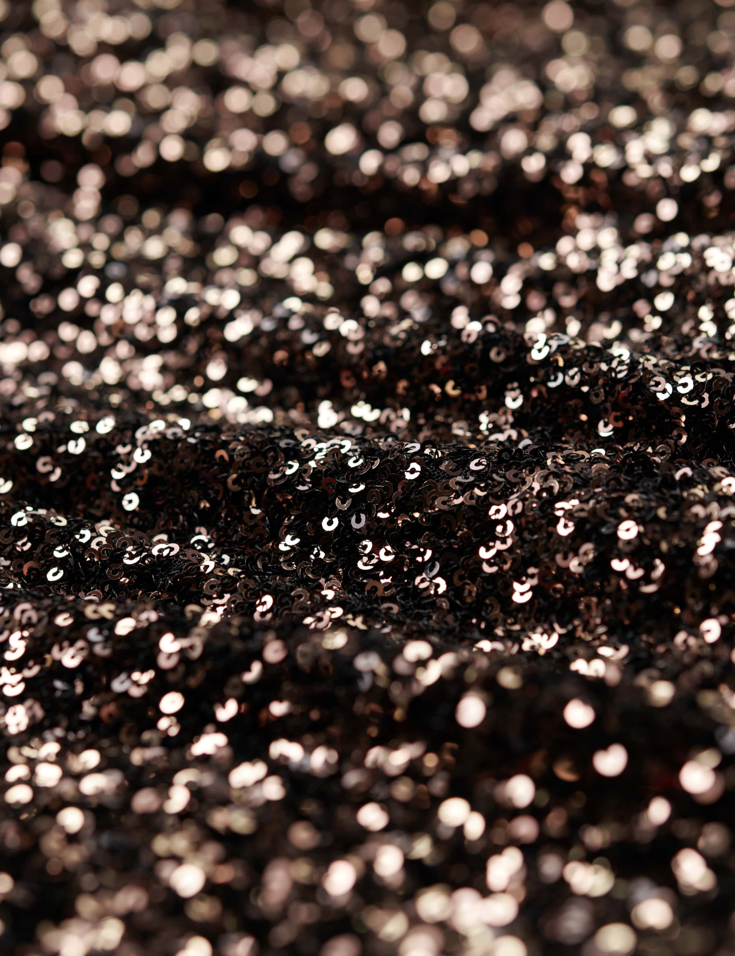 Sequin V-Neck Mini Wrap Dress 6 of 7