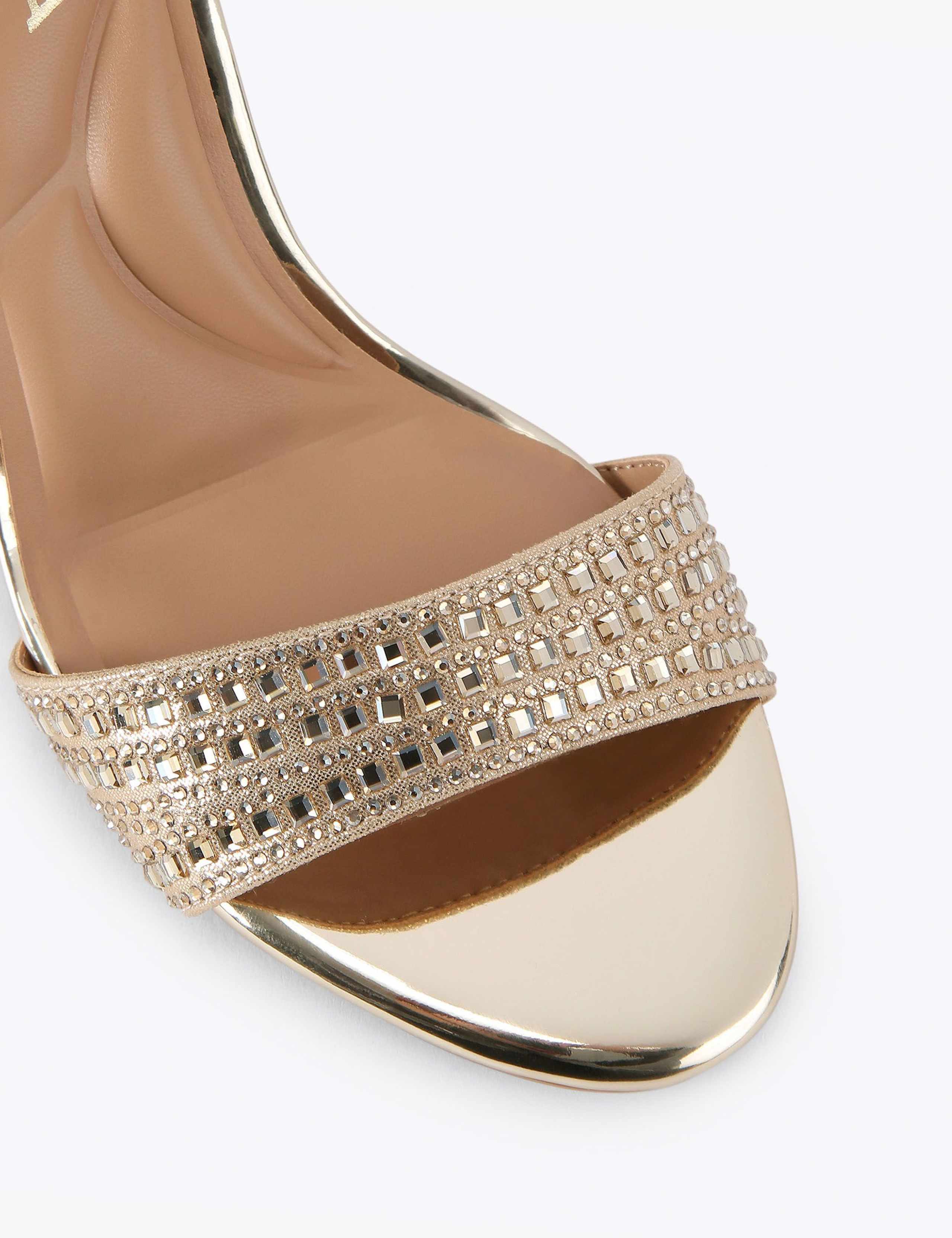 Embellished Ankle Strap Block Heels 3 of 4