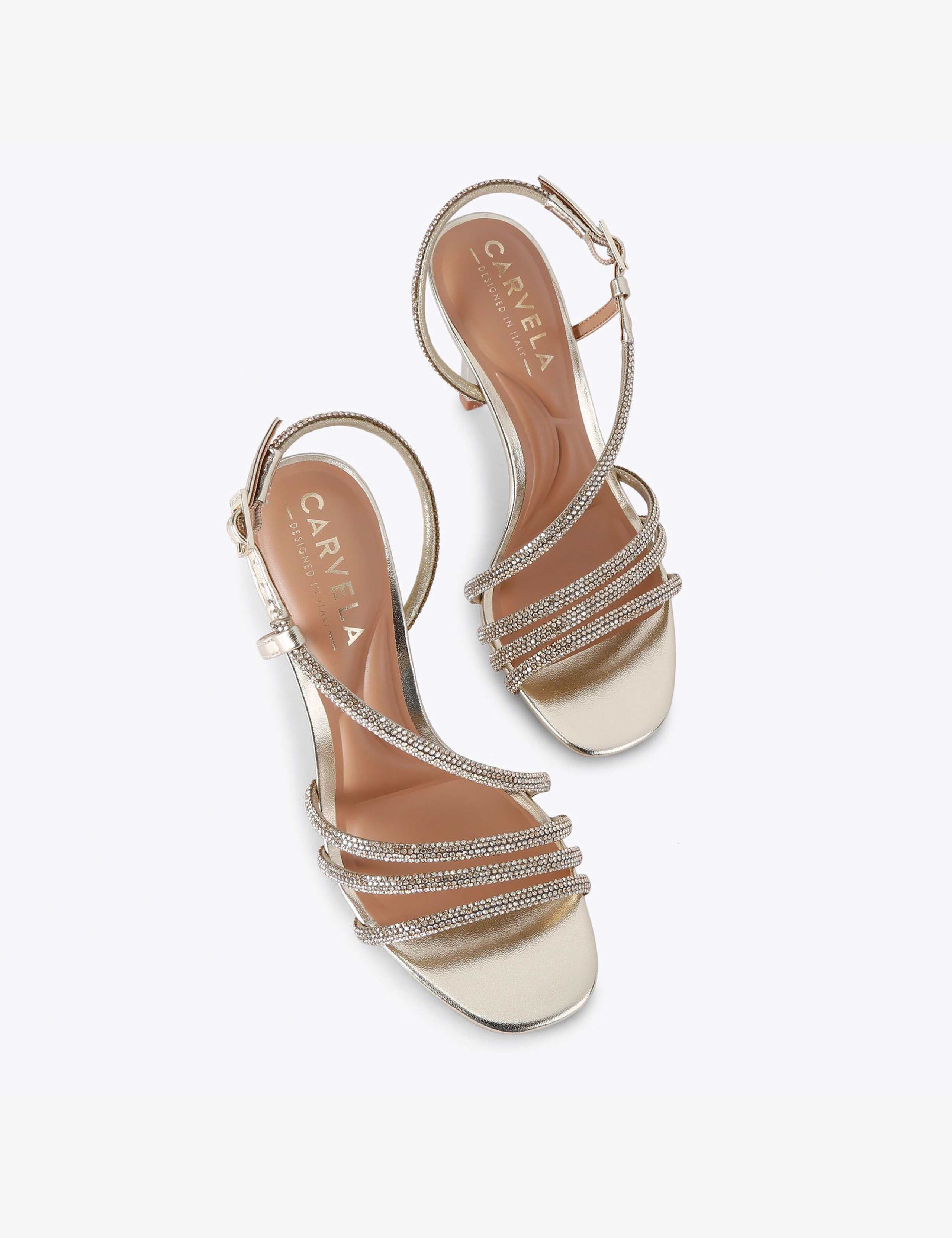Sparkle Strappy Stiletto Heel Sandals 2 of 3
