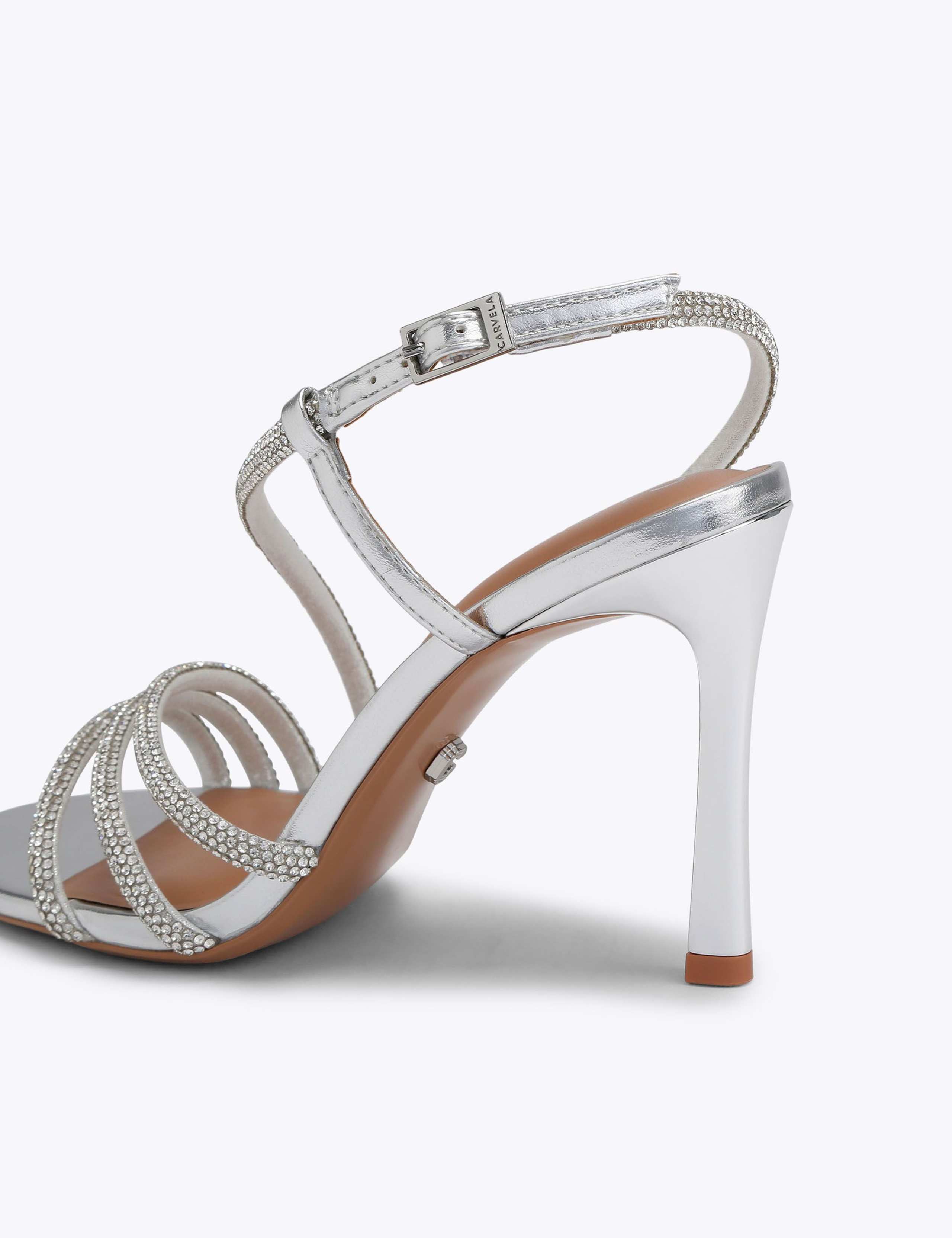 Sparkle Strappy Stiletto Heel Sandals 3 of 4