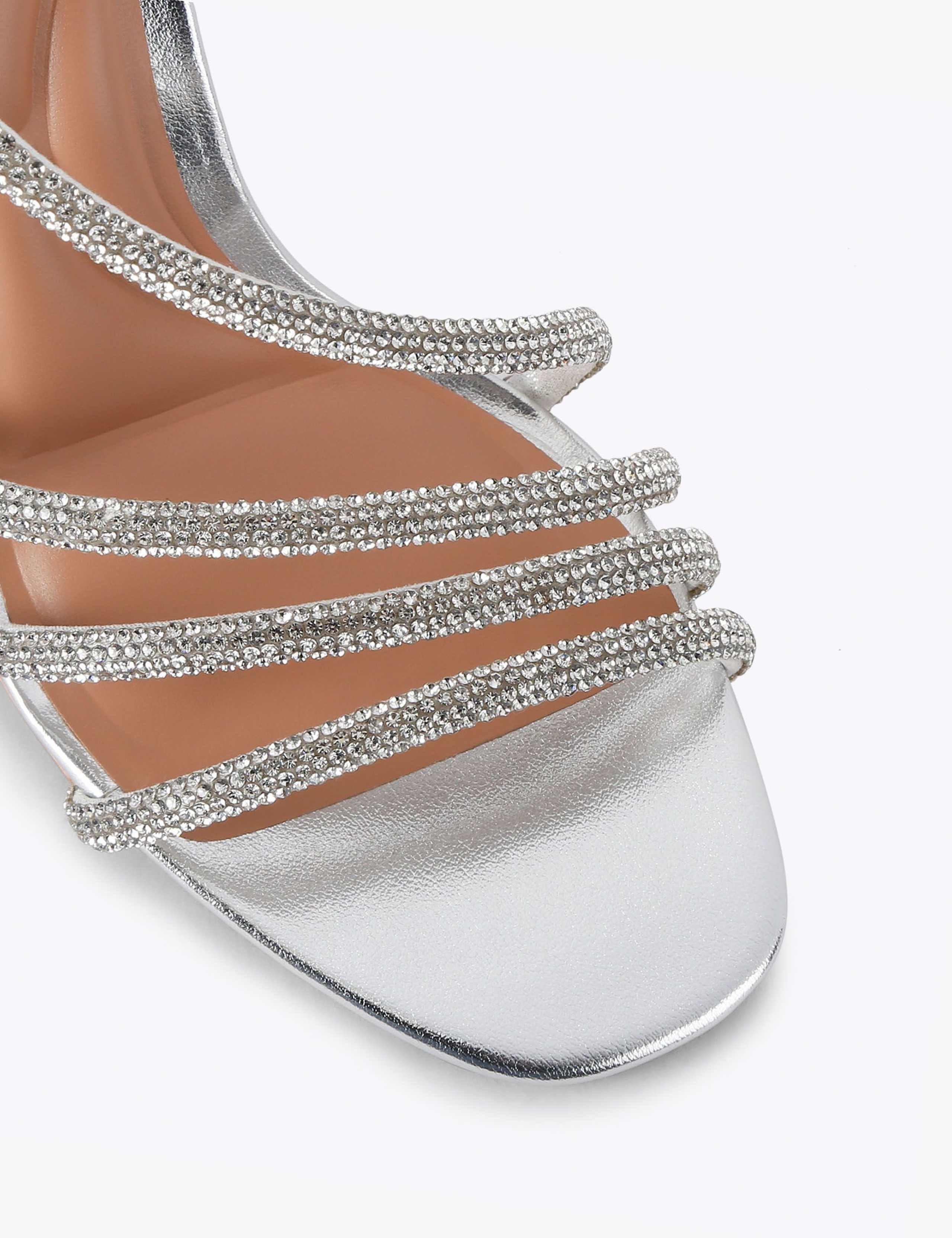 Sparkle Strappy Stiletto Heel Sandals 4 of 4