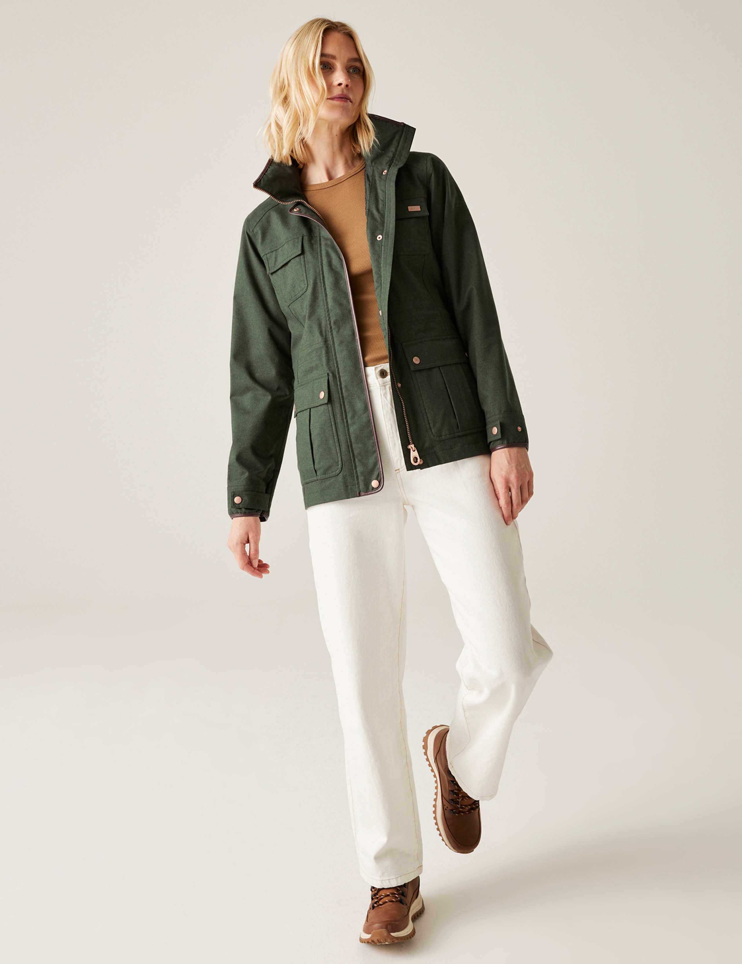 Alixa Hooded Funnel Neck Utility Jacket 3 of 9