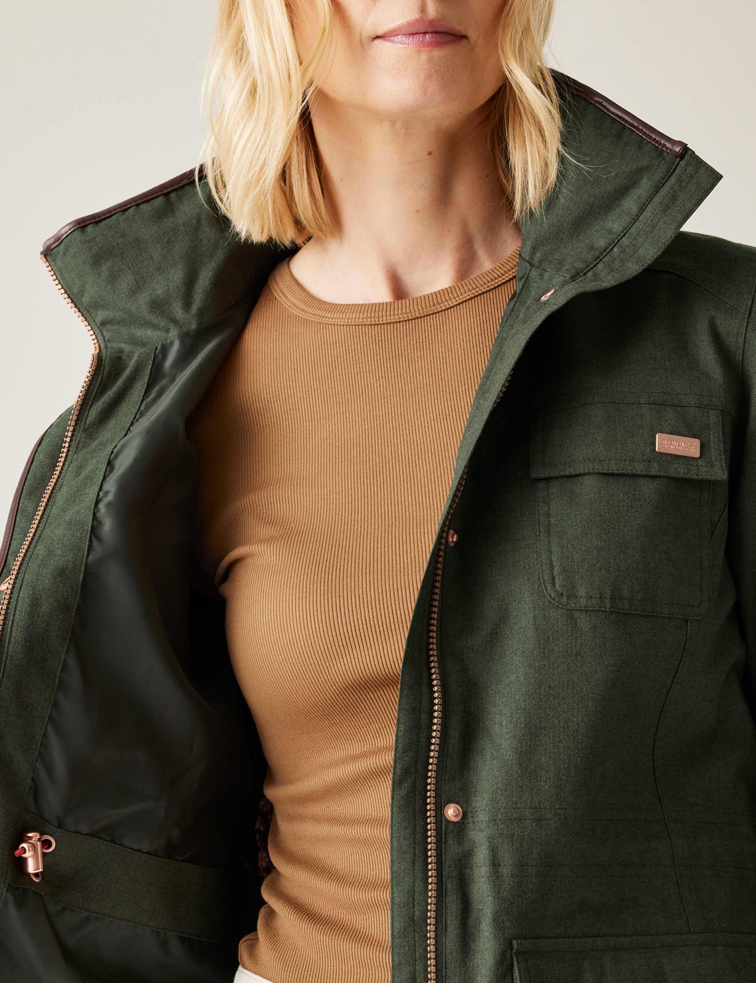 Alixa Hooded Funnel Neck Utility Jacket 8 of 9