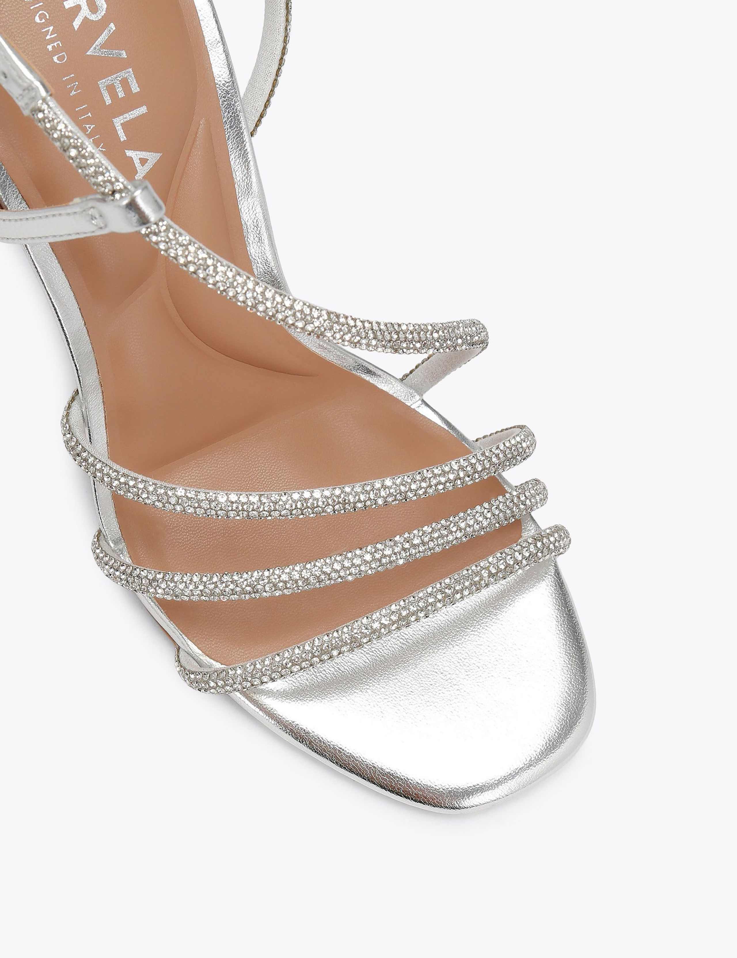 Wide Fit Sparkle Stiletto Heel Sandals 3 of 4