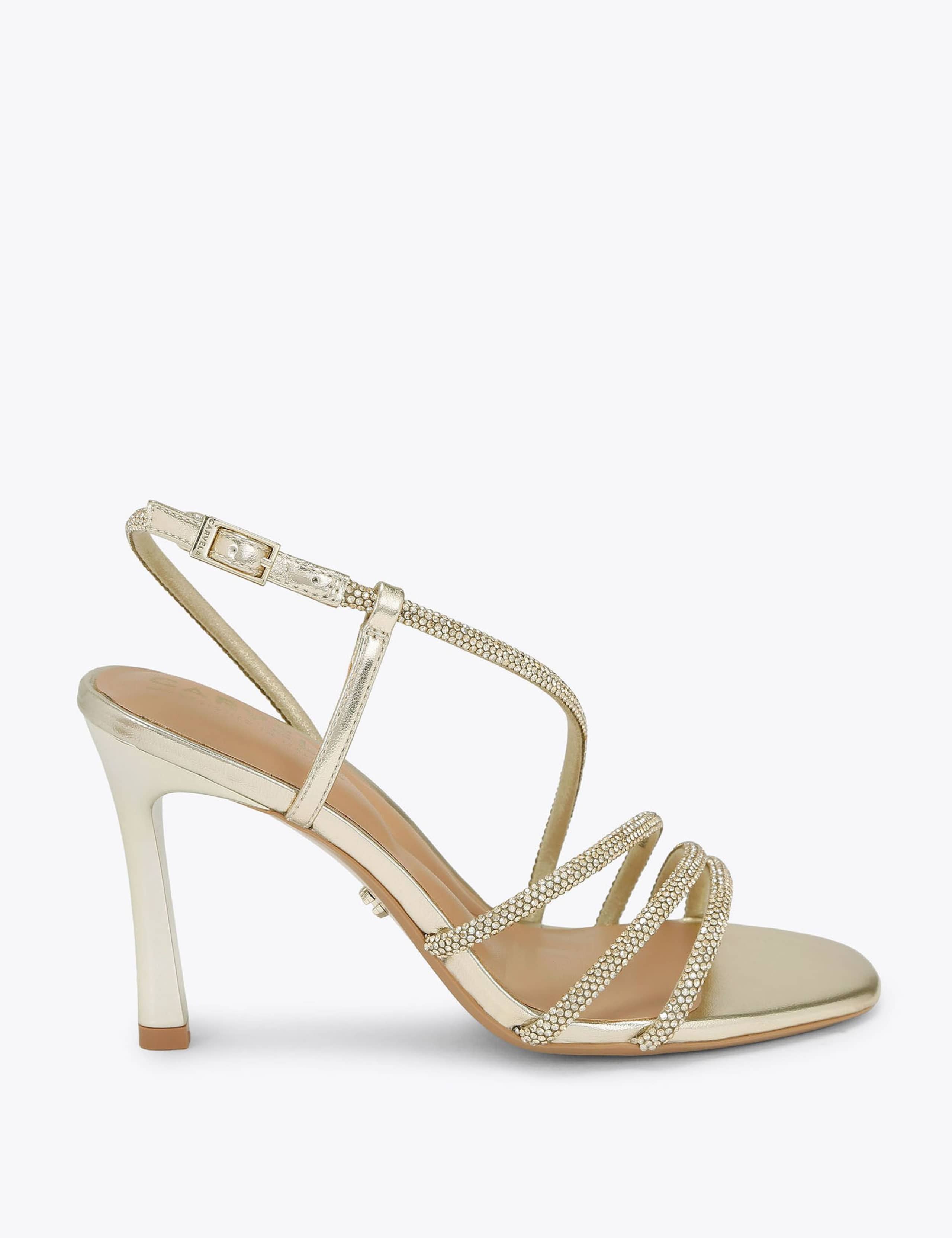 Wide Fit Sparkle Stiletto Heel Sandals 1 of 4